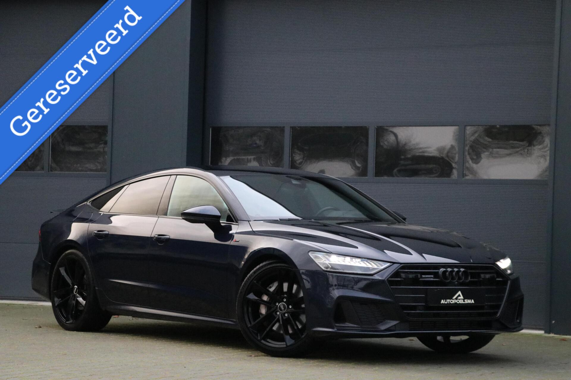 Audi A7 Sportback 55 TFSI quattro 341PK |S-LINE| AdaptivCruise Headup 360View Massage/Ventilatie Sportzetels Matrix Trekhaak Blindspot PrivacyGlass Spoiler 89000KM BJ2019 2019 - voorkant