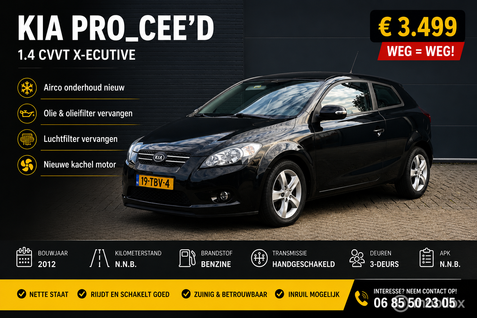 Kia Cee D 1.4 CVVT X-ecutive 2012 - voorkant