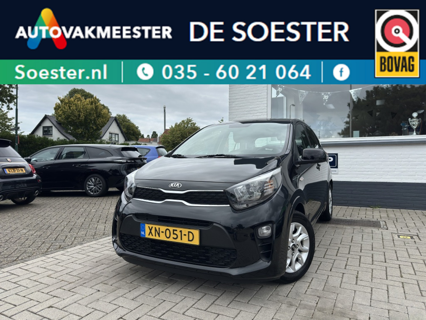 Kia Picanto 1.0|1E EIGENAAR|SLECHTS 28.496KM|NAVIGATIE|RIJKLAAR 2019 - voorkant