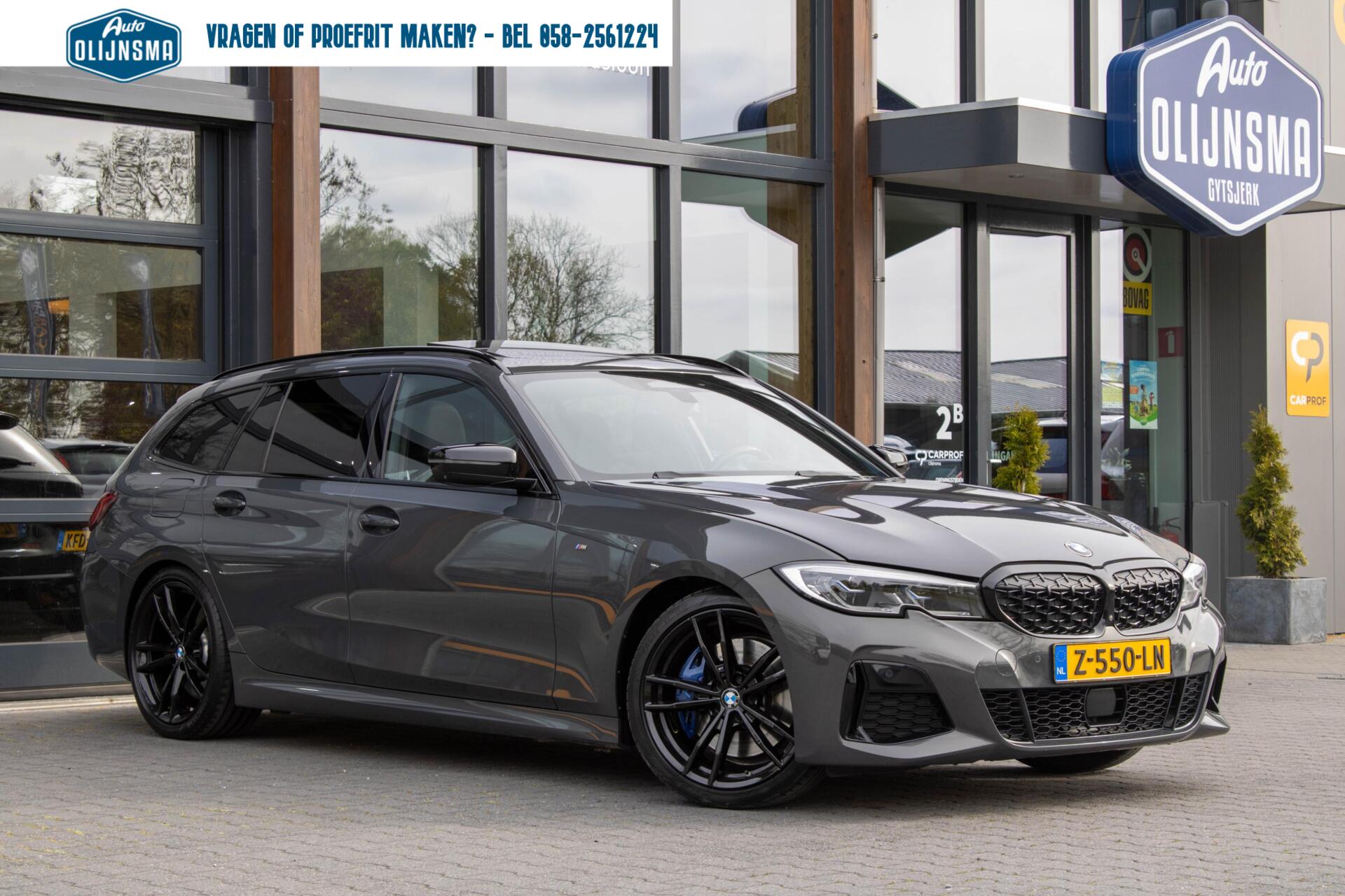 BMW M340i xDrive M340i xDrive High Executive Edition|Pano|360 Camera|Trekhaak|Stoel + Stuur Verwarming|Dravitgrau 2020 - voorkant
