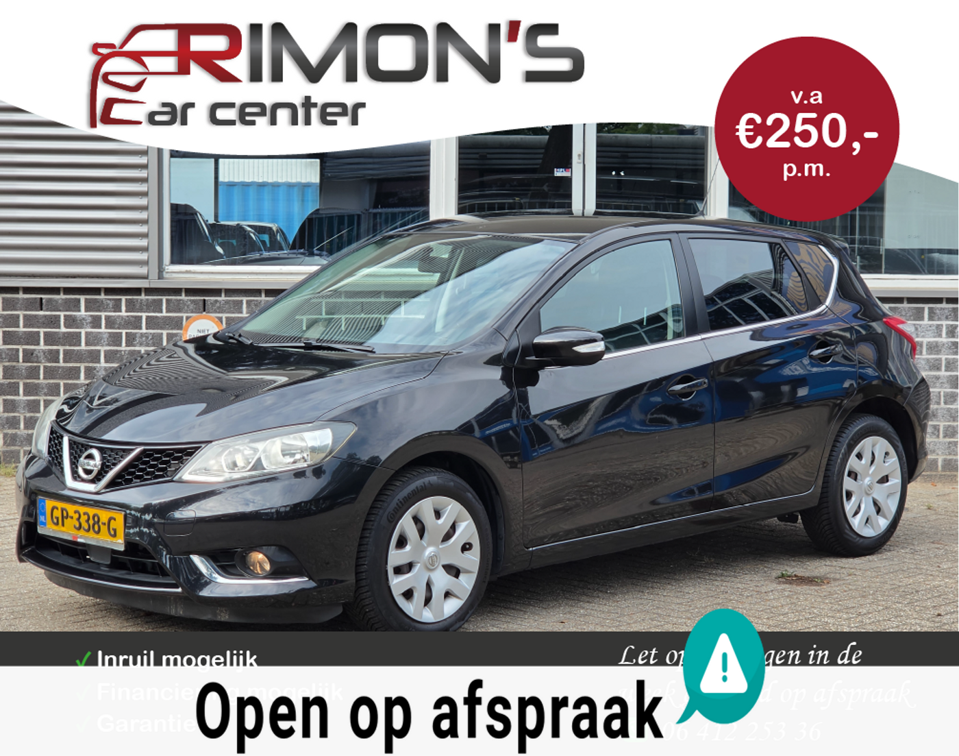 Nissan Nissan Pulsar 1.2 DIG-T Visia Airco Dealer Onderhouden Nap 2015 - voorkant