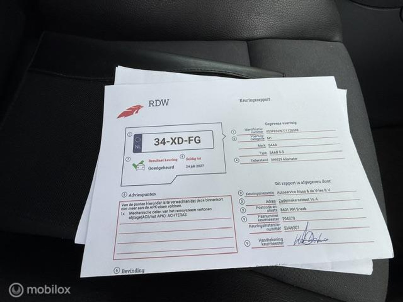 Foto van Saab Saab 9-3