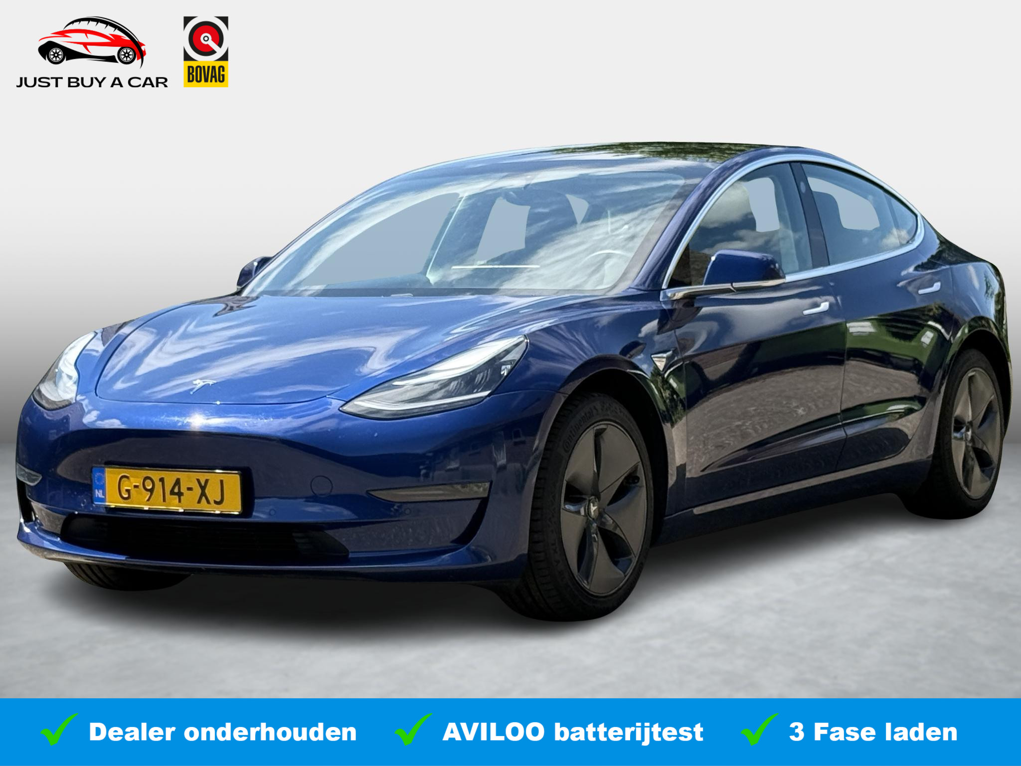 Tesla Model 3 Long Range AWD 75 kWh 2019 - voorkant