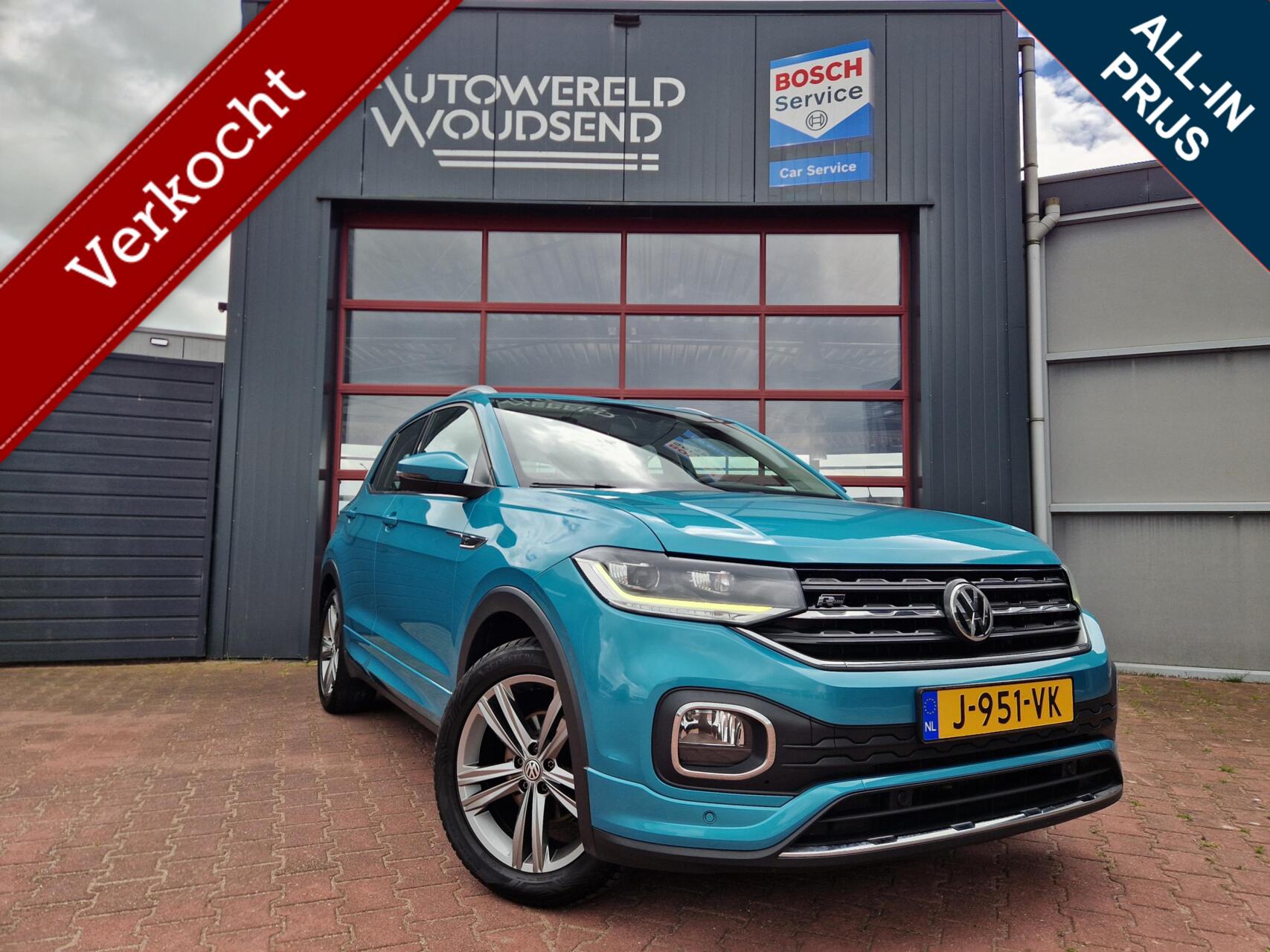 Volkswagen T-cross 1.0 TSI Style 12MND BOVAG GAR|NAVI|ECC|TREKHAAK|STOELVERW|2X R-LINE|ACC| 2019 - voorkant