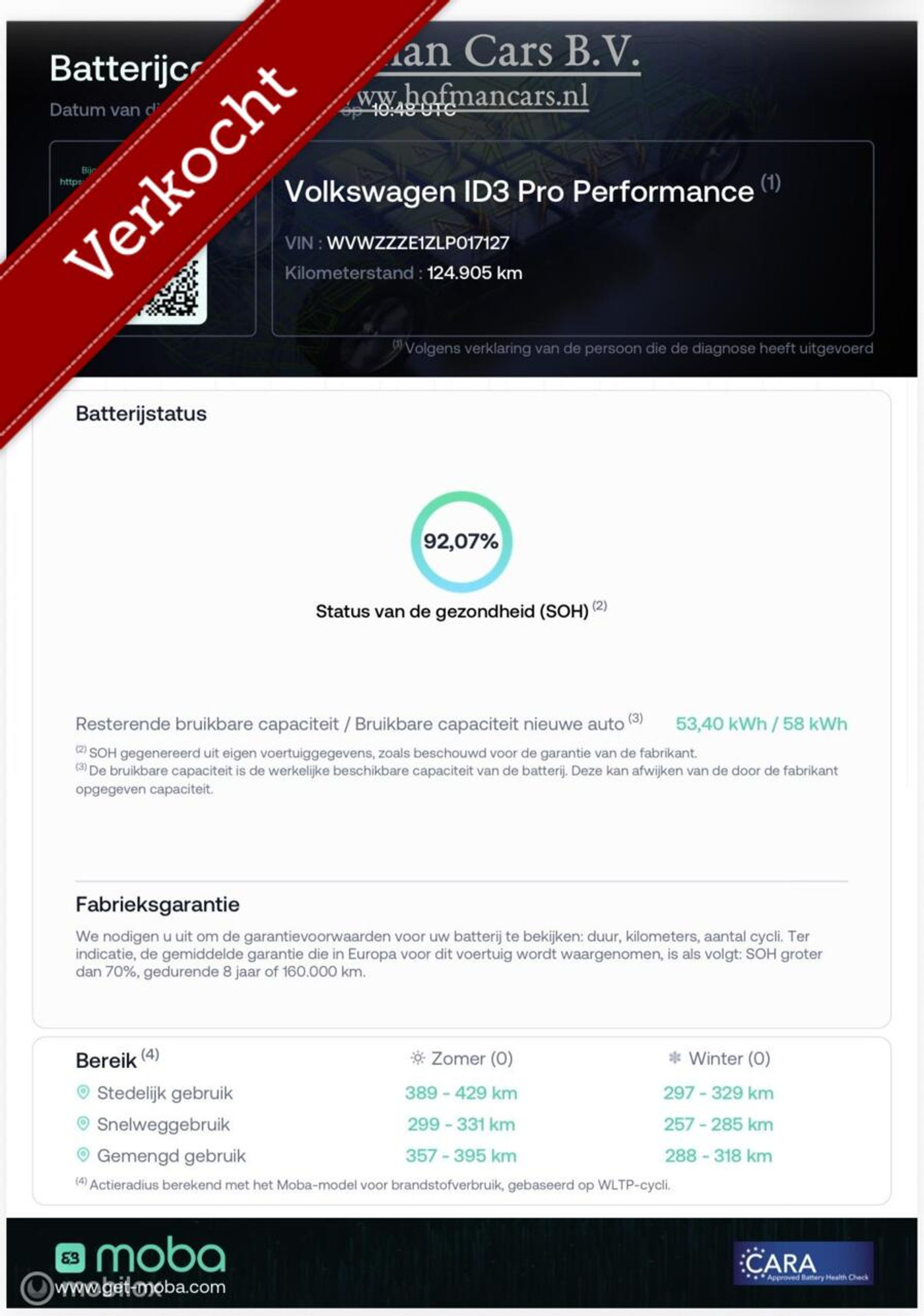 Foto van Volkswagen Id.3 Pro 150 KW