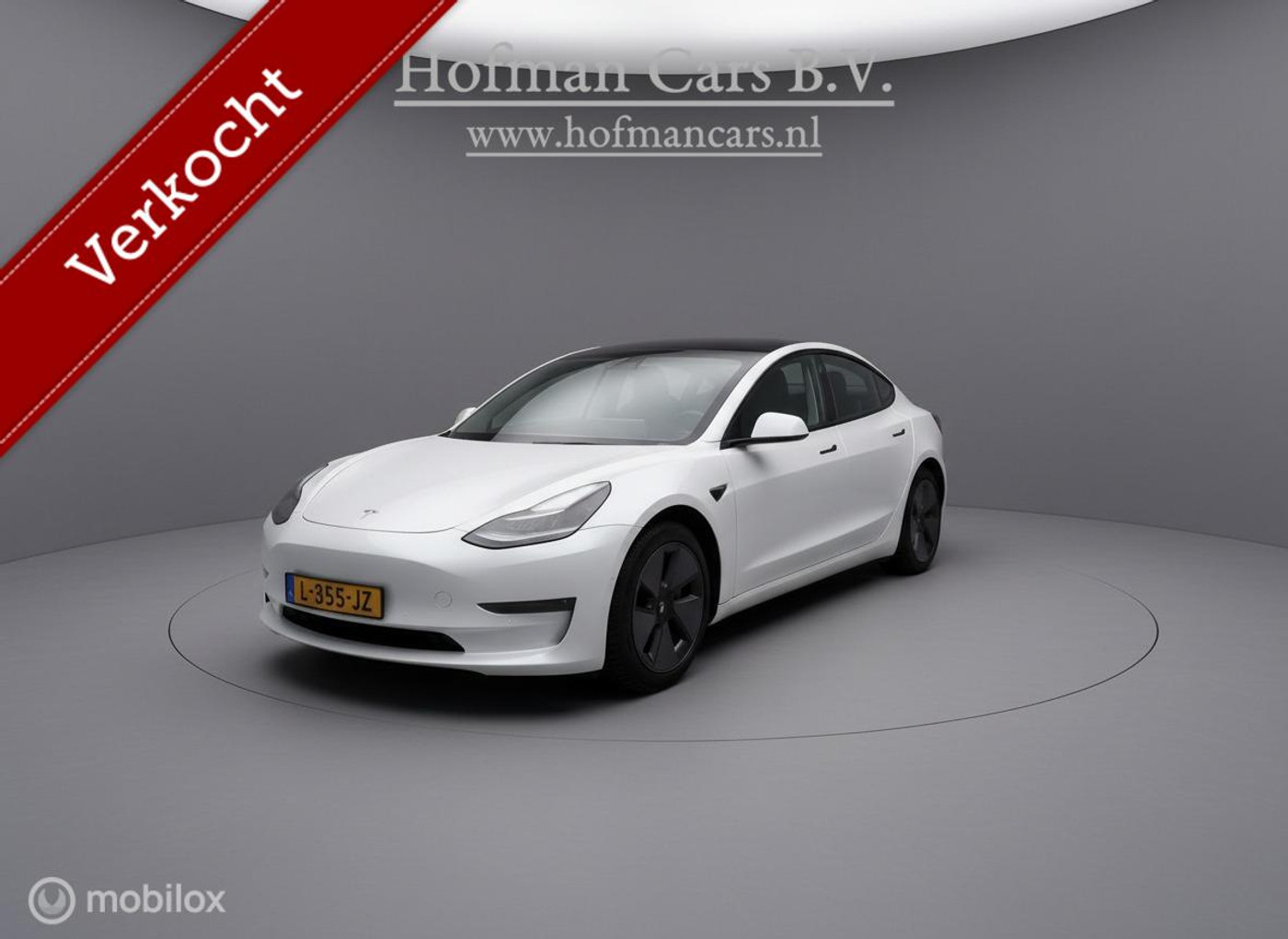 Tesla Model 3 Long Range Dual Motor AWD 75 kWh – 2021 – Pearl White – Fabrieksgarantie - Basic Autopilot 2021 - voorkant