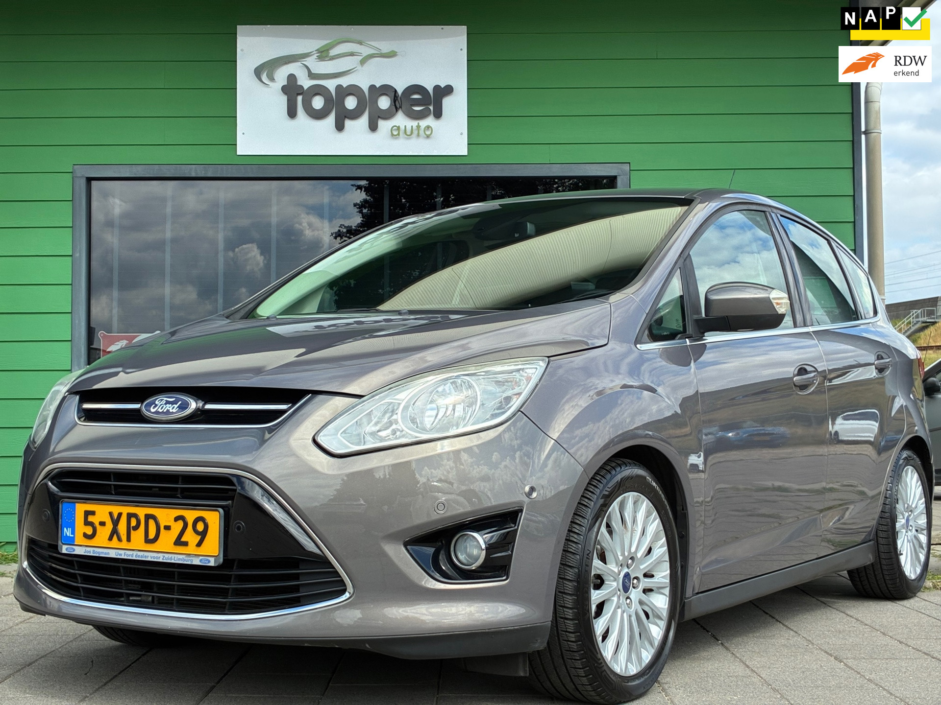 Ford C-max 1.0 Edition Plus|1e Eigenaar|Camera|Navigatie|PDC|Trekhaak|CruiseControl|Climatronic| 2014 - voorkant