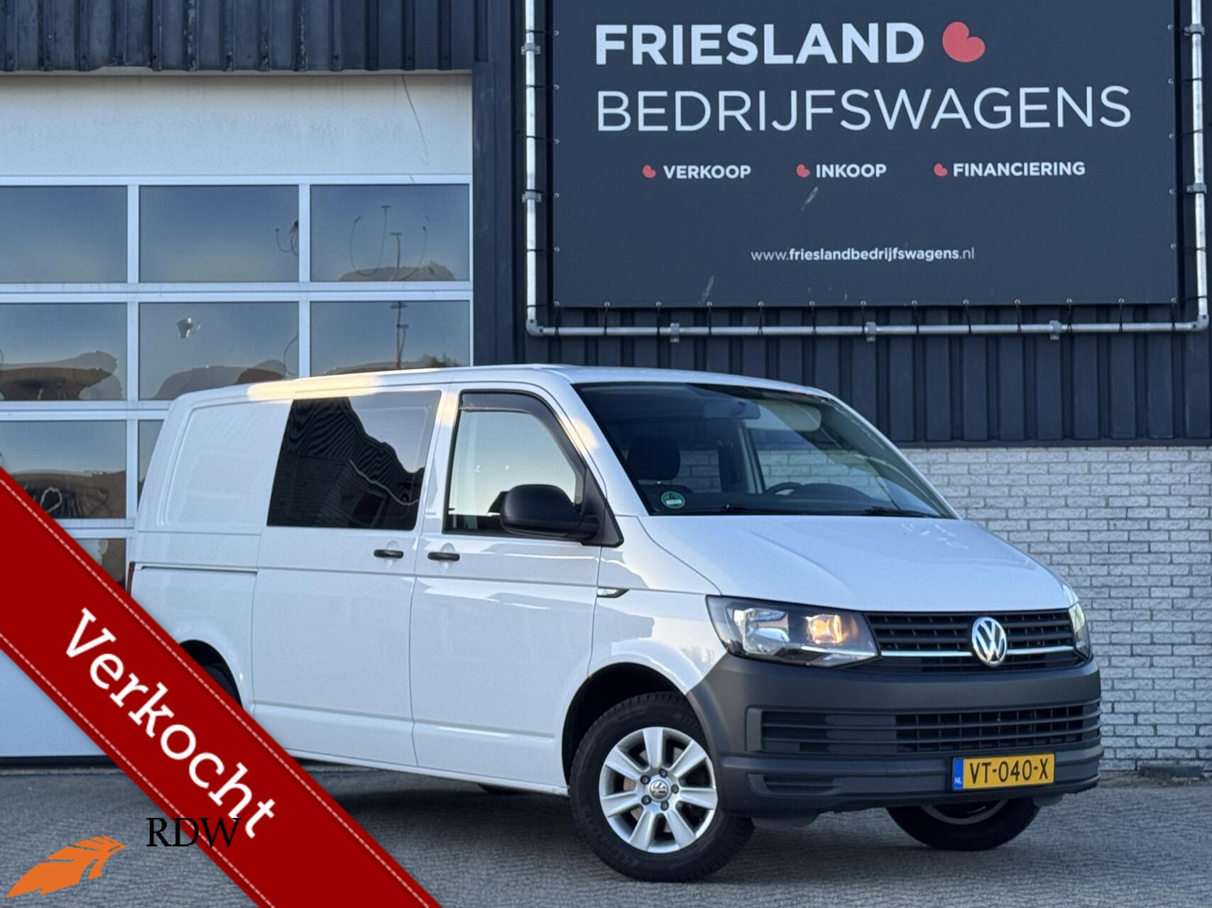 Volkswagen Transporter MARGE 2.0 TDI 102pk Dubbele Cabine Trekhaak/Cruise/Airco 2016 - voorkant