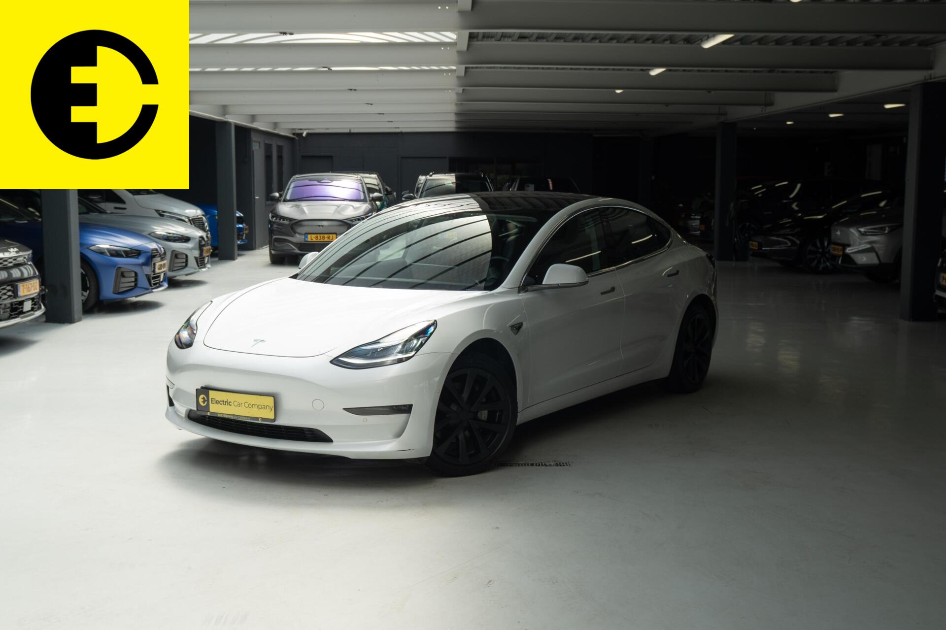 Tesla Model 3 Long Range AWD 75 kWh | Stoelverwarming | Camera | Pano dak 2019 - voorkant