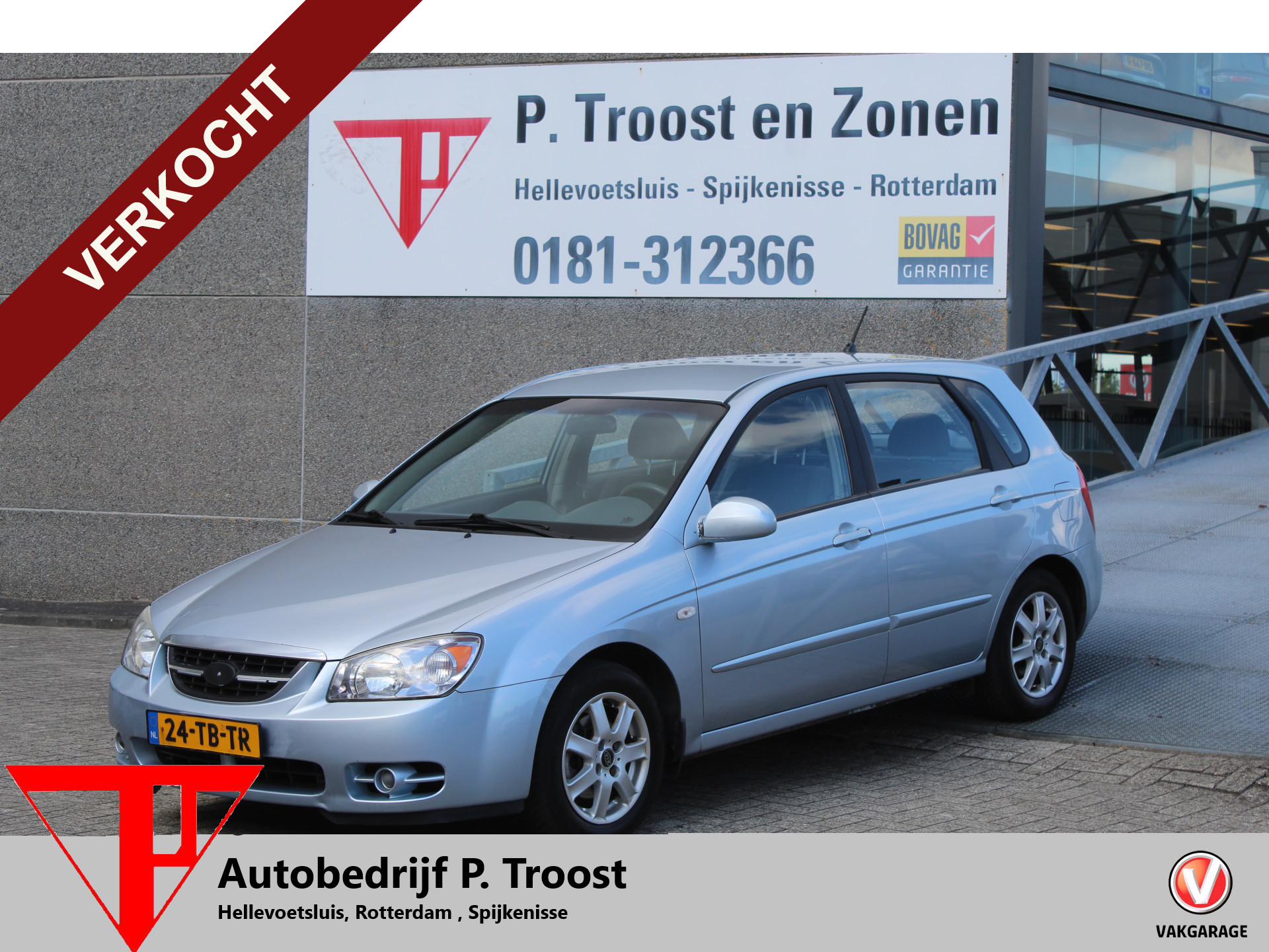Kia Cerato 1.6-16V LX *Meeneemprijs*Airco/Radio-CD speler/Elektrische ramen/Elektrisch verstelbare spiegels/15'' Lichtmetalen velgen. 2006 - voorkant