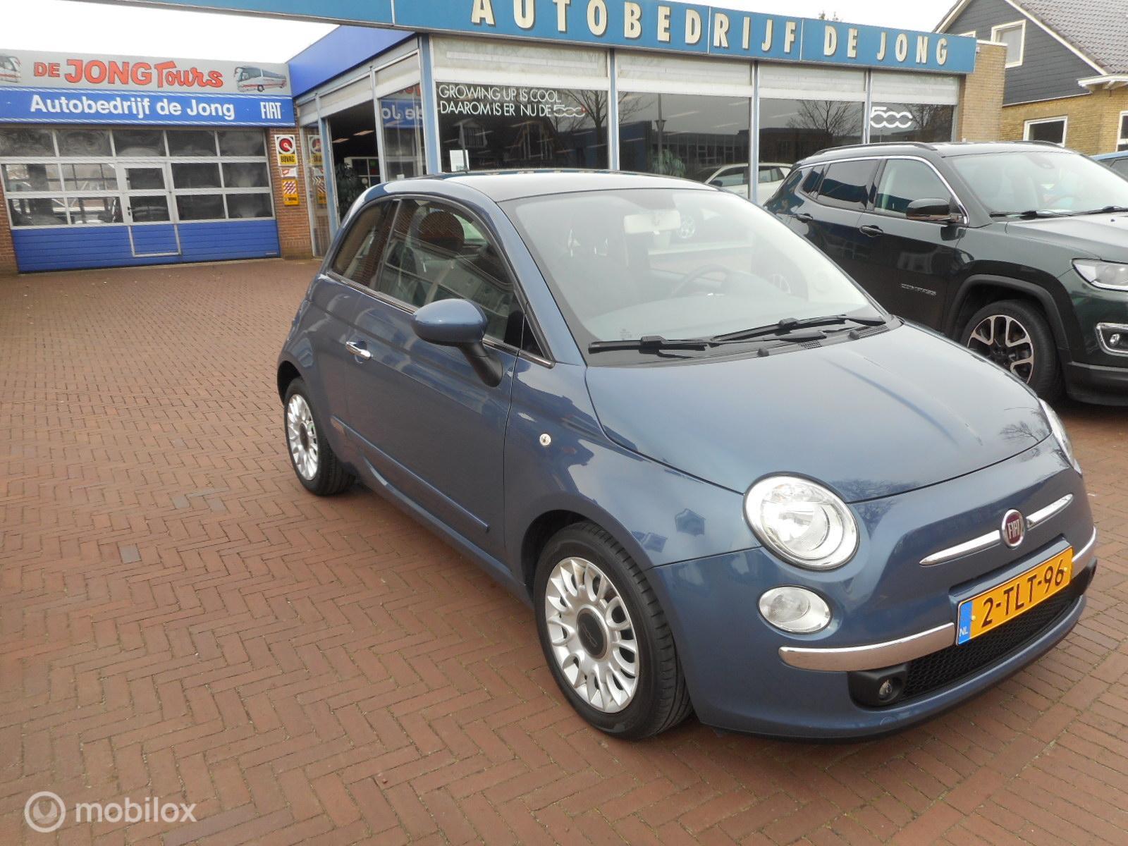 Fiat 500 TwinAir Turbo 85 Lounge Dualogic Automaat METALLIC LAK+RESERVEWIEL+MISTLAMPEN+PANORAMA 2014 - voorkant