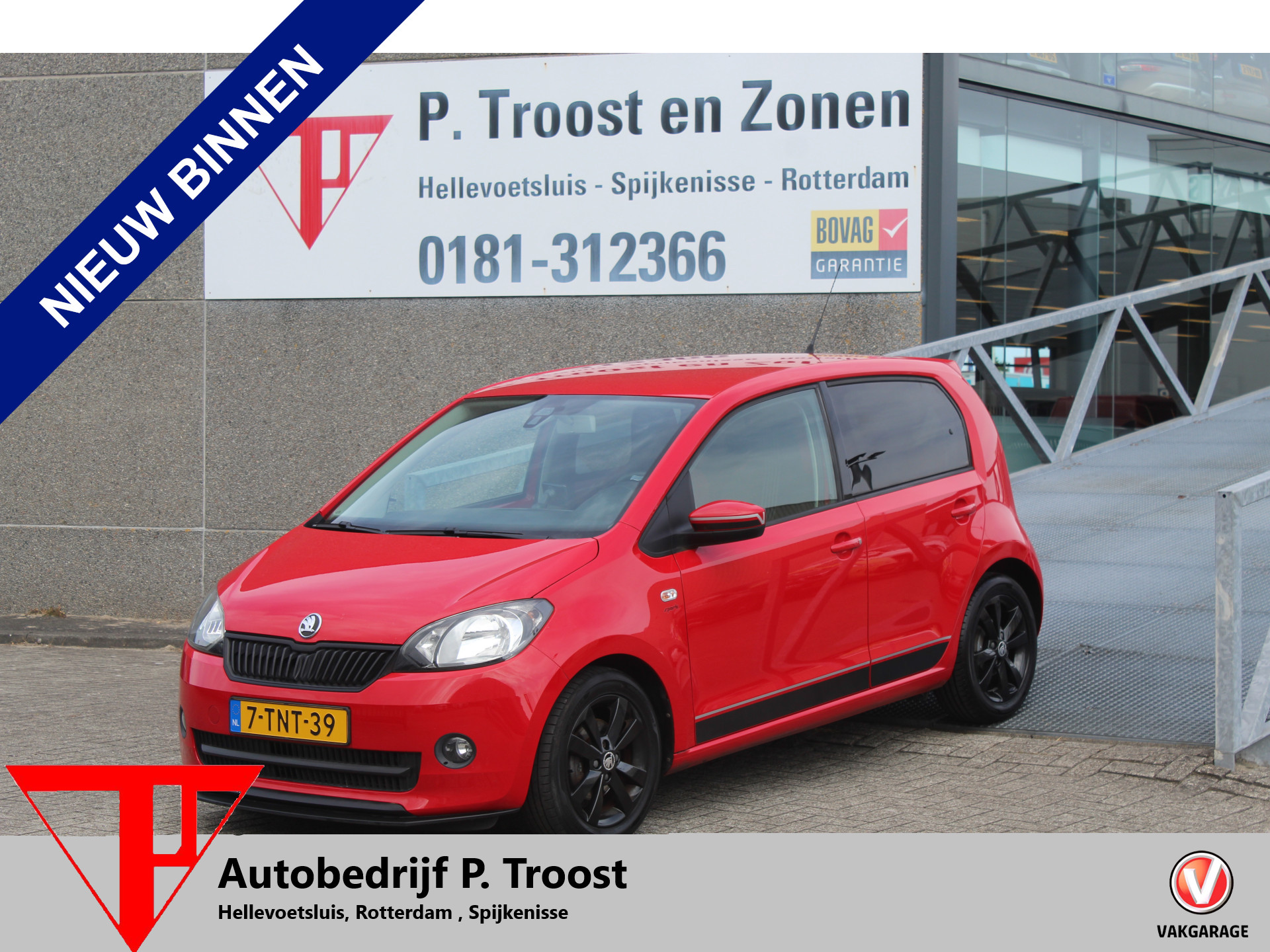 Skoda Citigo 1.0 Greentech Sport Airco/Radio-CD speler/Elektrische ramen/Centrale deurvergrendeling/15'' Lichtmetalen velgen. 2014 - voorkant