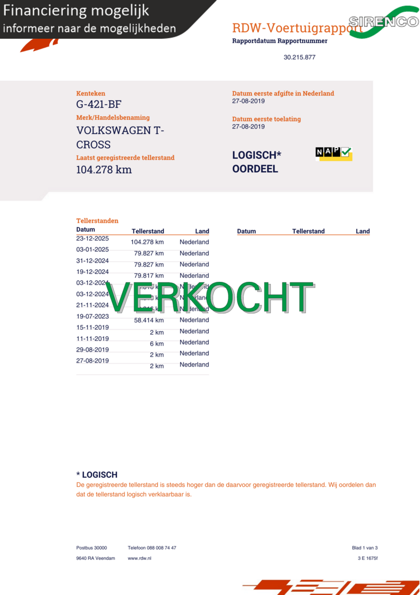 Foto van Volkswagen T-cross