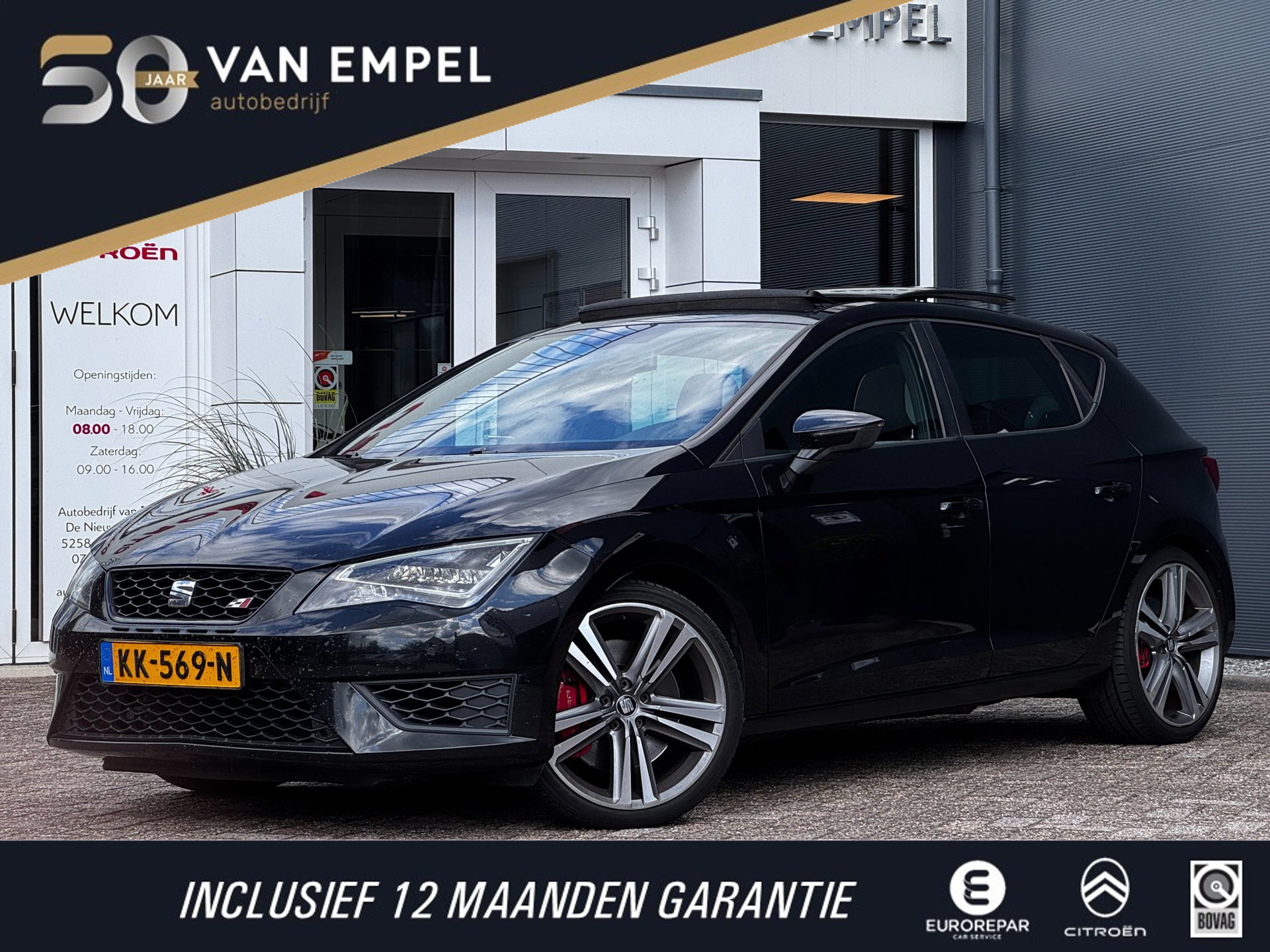 Seat Leon 2.0 TSI Cupra 280 PK | Schuif-Kantel Dak | Alcantara | Sound-Pakket | Stoelverwarming | Navigatie 2015 - voorkant