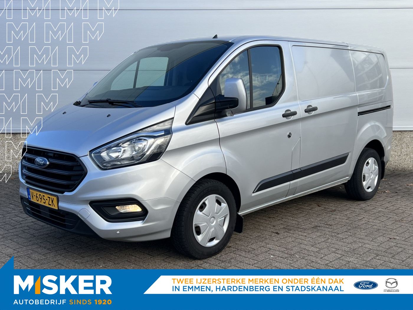 Ford Transit Custom 280 2.0 TDCI L1H1 AUTOMAAT! N.A.P! DUBBELE SCHUIFDEUR! AIRCO! 2019 - voorkant