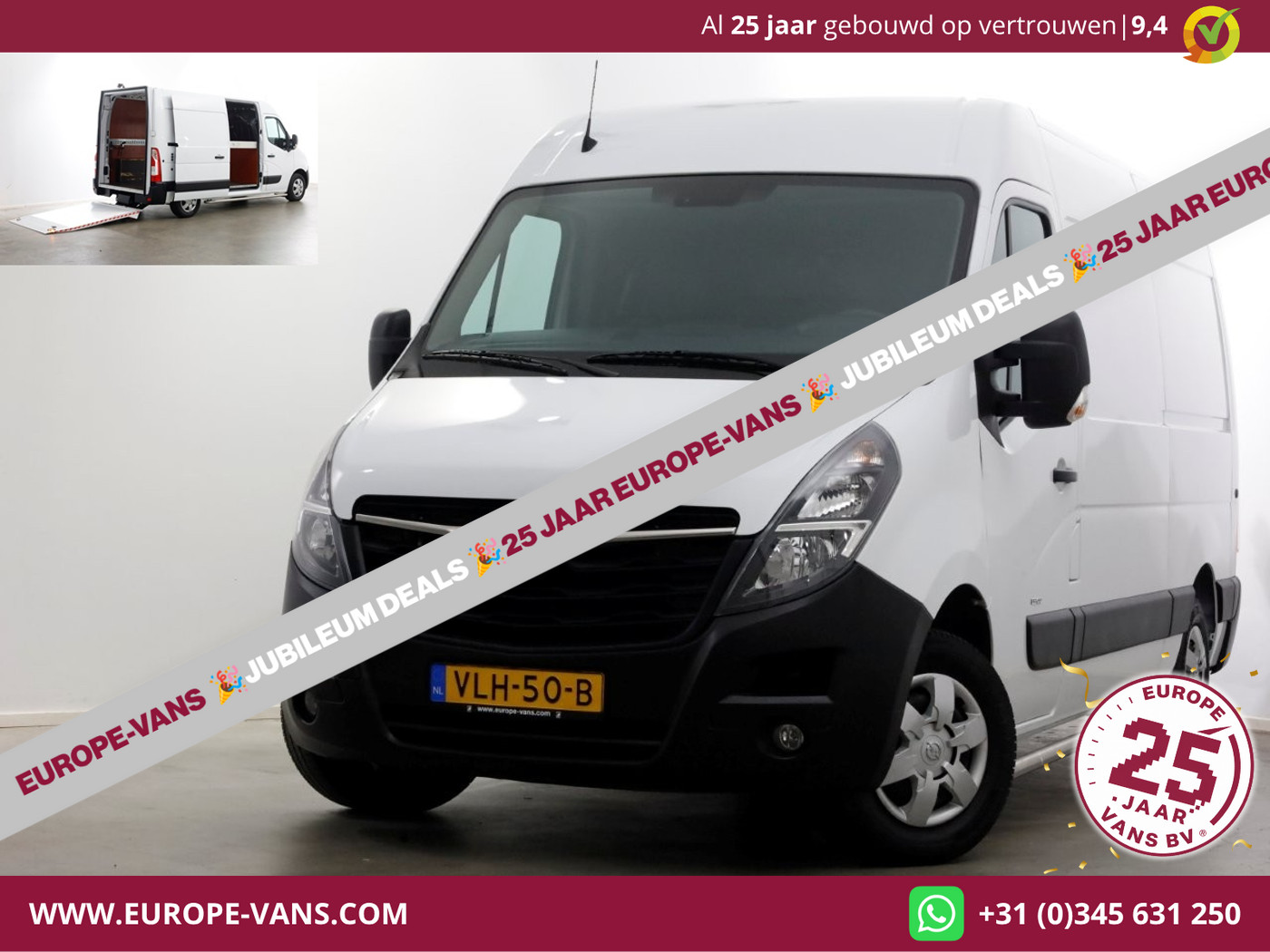 Opel Movano 2.3 Turbo 136pk L2H2 Airco/Camera Laadklep 500kg 08-2021 2021 - voorkant