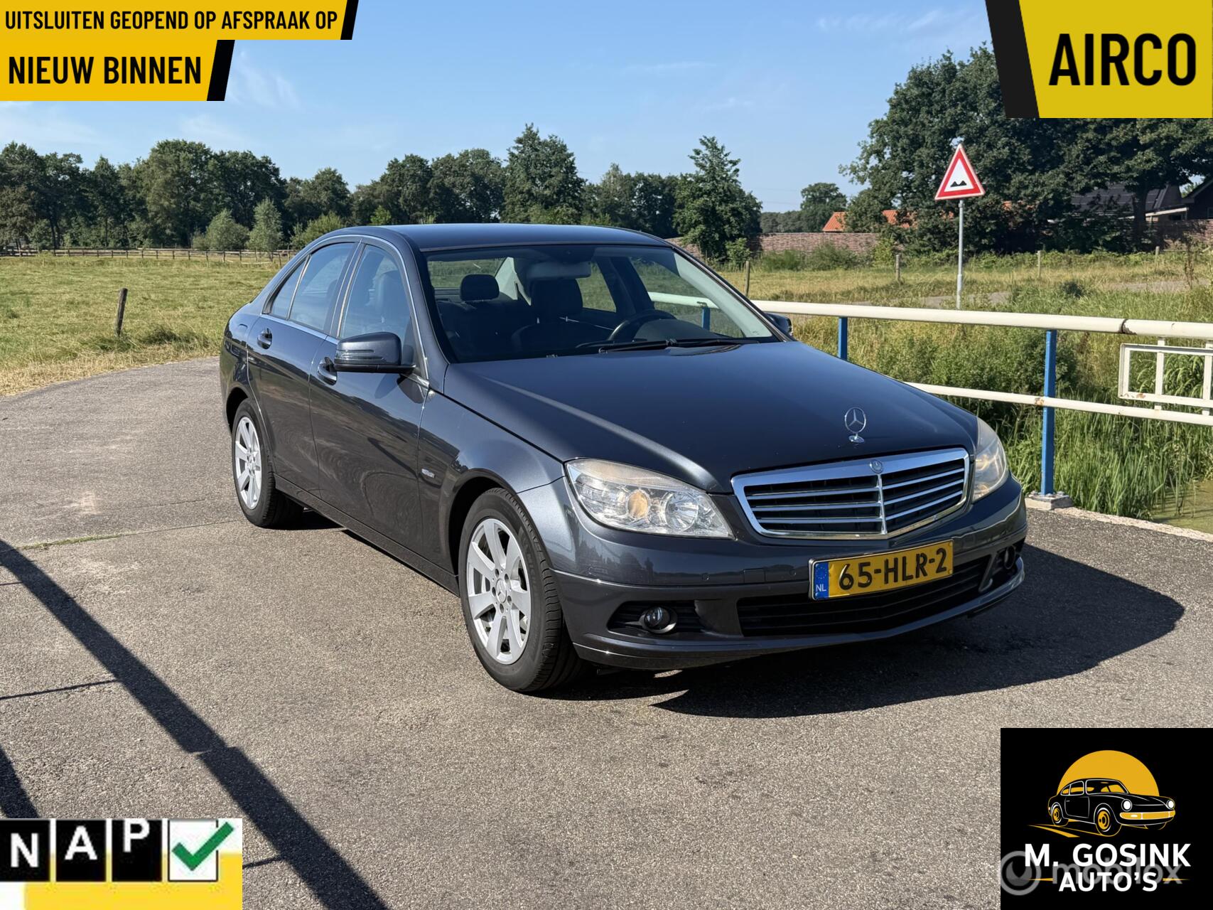 Mercedes-Benz C 180 Kompressor 180 K  Business Class leder nap Pdc Airco 2009 - voorkant