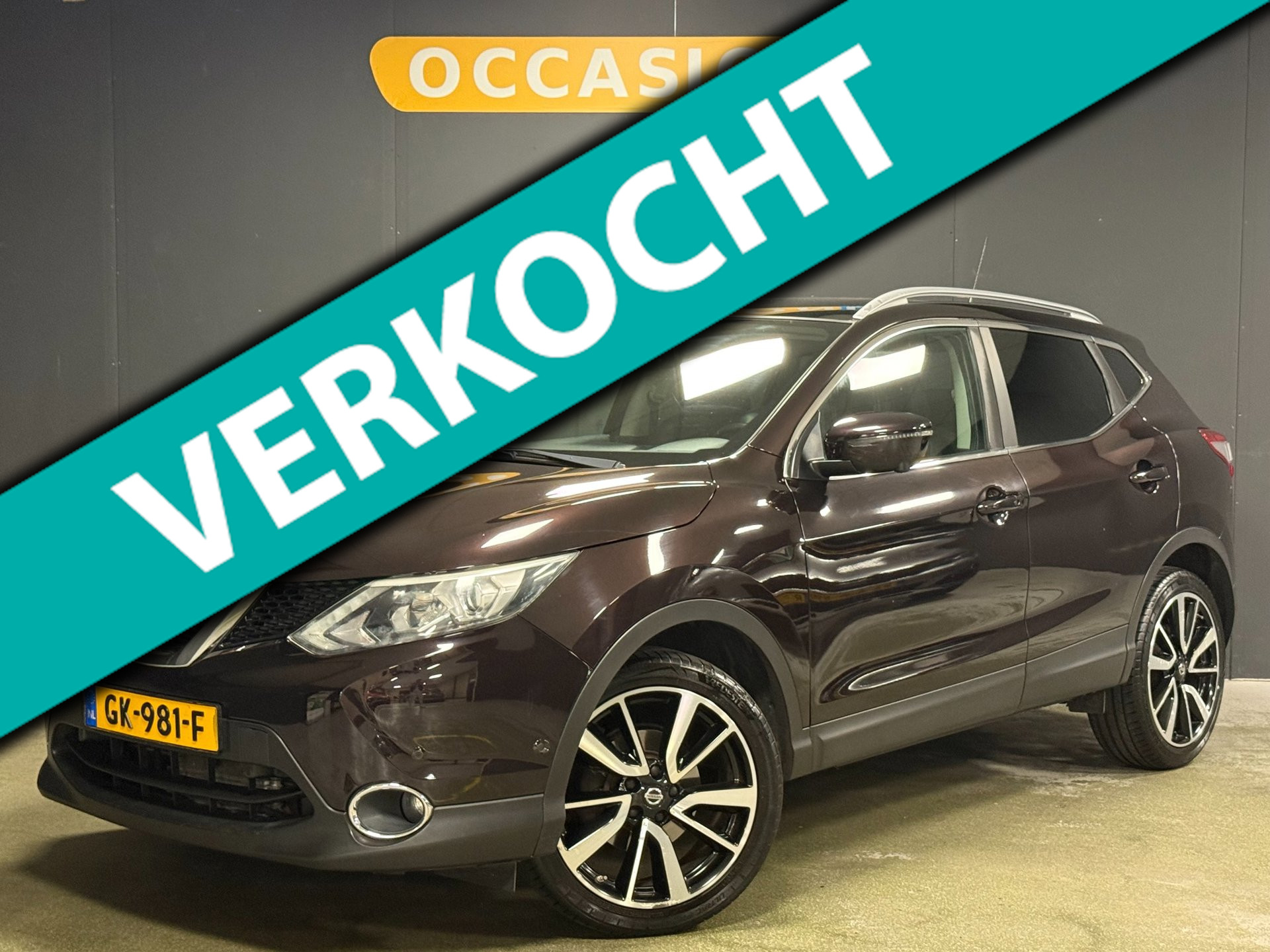 Nissan Nissan Qashqai 1.2 Tekna|PANO|360CAM|TREKHAAK|LEDER|KEYLESS|CRUISE|STOELV|DODEHOEK|BLUETOOTH|19INCH| 2015 - voorkant