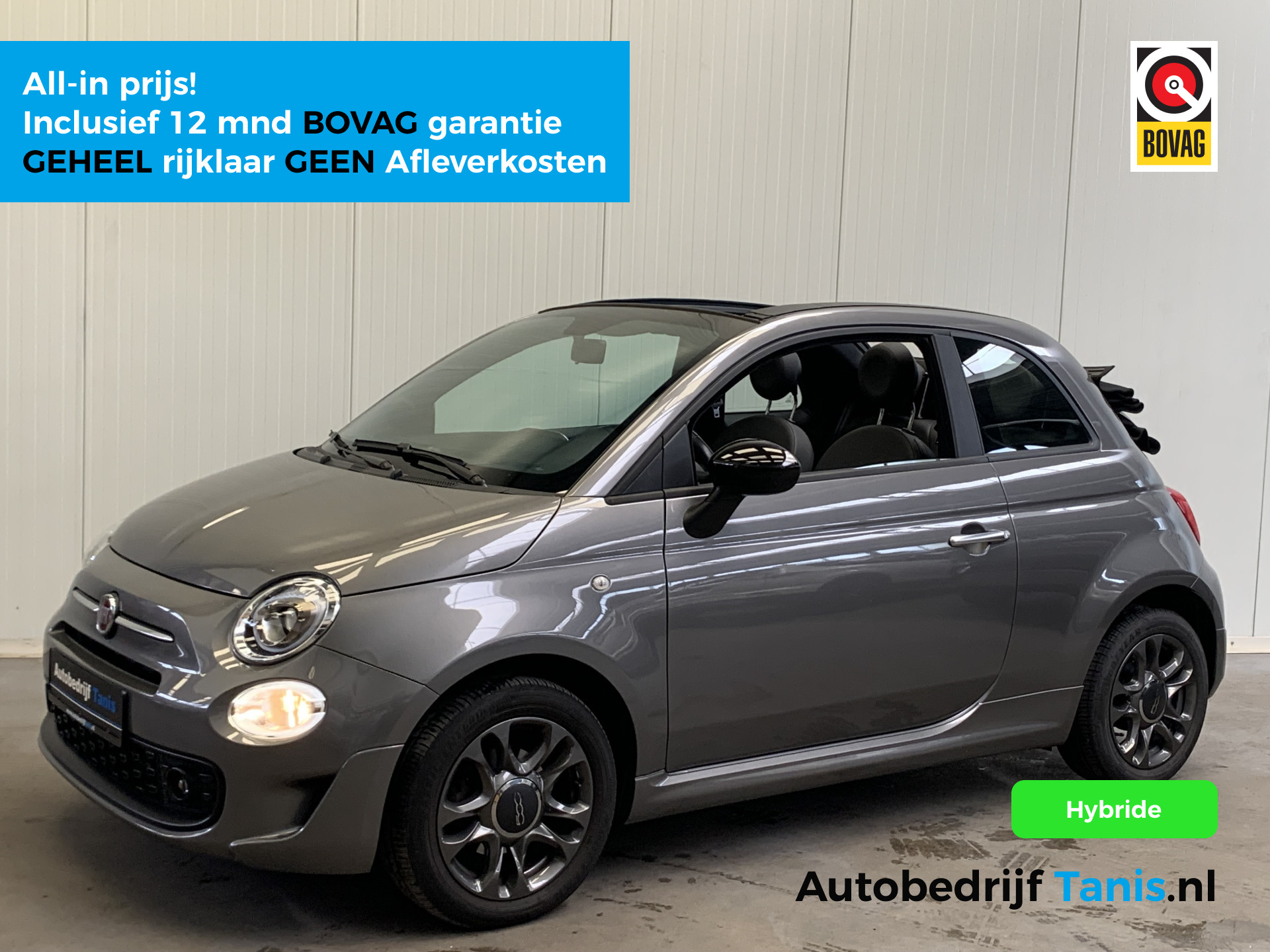 Fiat 500 1.0 Hybrid Sport Cabriolet 2022 - voorkant
