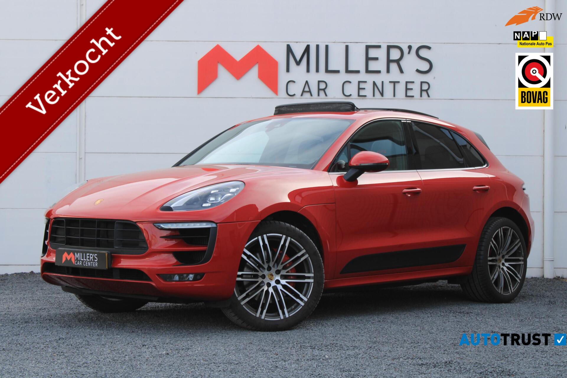 Porsche Macan GTS 3.0 GTS PANORAMA 361PK LUCHTVERING MEMORY CAM 2017 - voorkant
