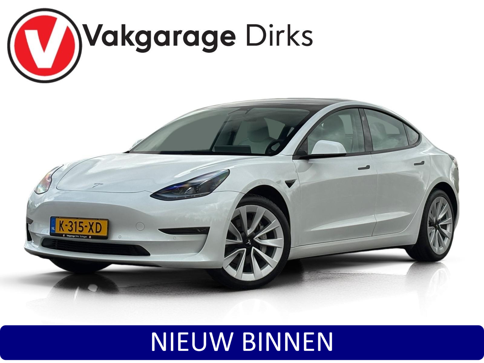 Tesla Model 3 Long Range 351 PK AWD 75 kWh 2021 - voorkant