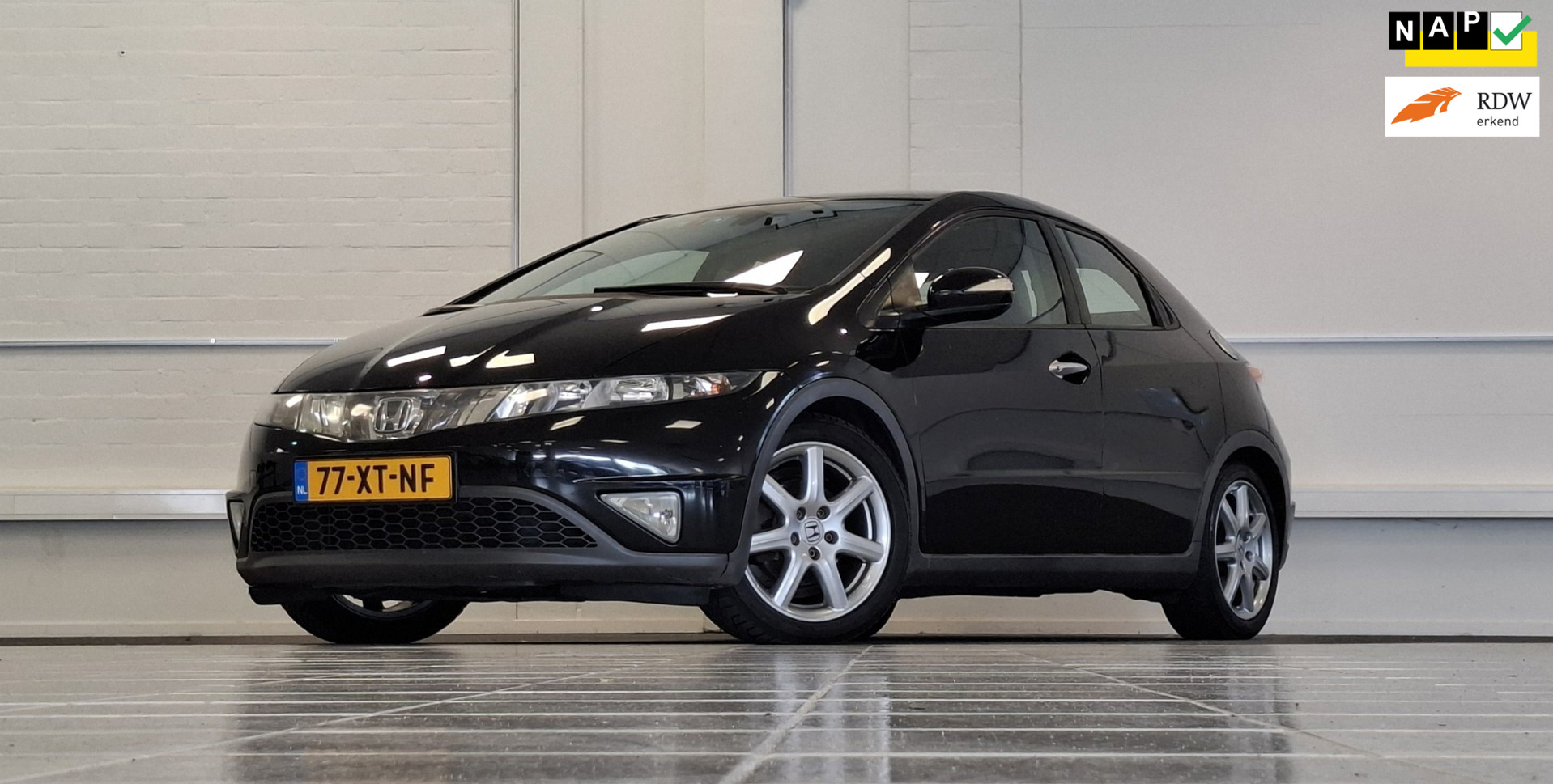 Honda Civic 5dr 1.8i 16V Sport Nieuwe APK Garantie 7" Scherm 2007 - voorkant