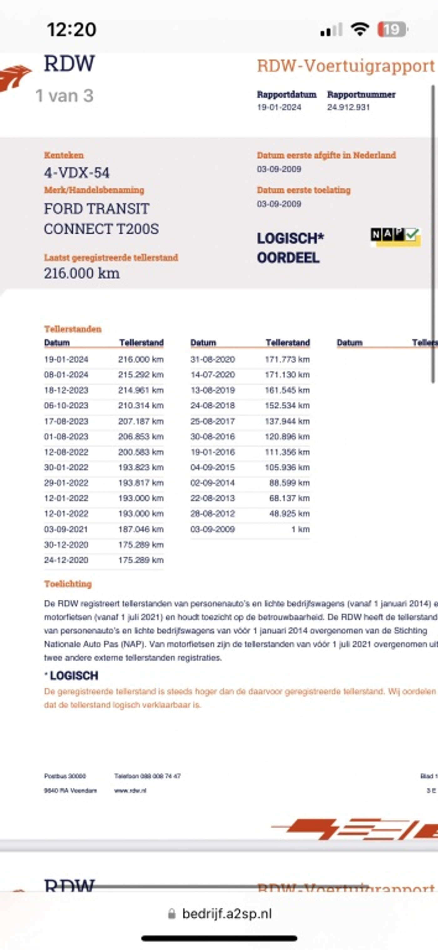 Foto van Ford Transit Connect T200s Van 90