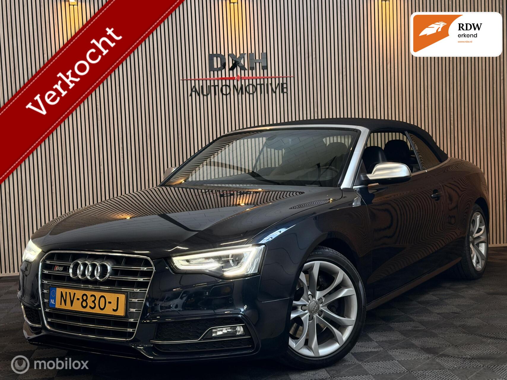 Audi Audi S5 Cabrio 3.0 TFSI Quattro 333pk APK-4/2027 MEMORY KEYL 2013 - voorkant