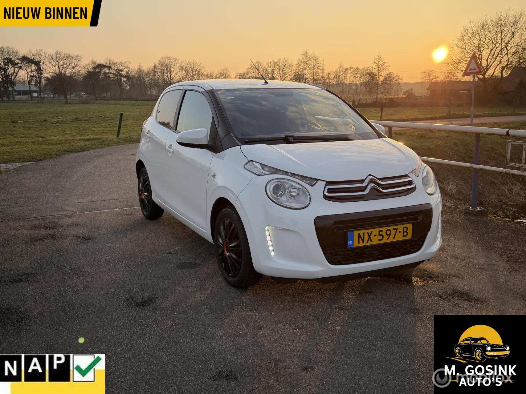 Citroen C1 1.0 Cruisecontrol airco 5 Deurs Nap 2017 - voorkant