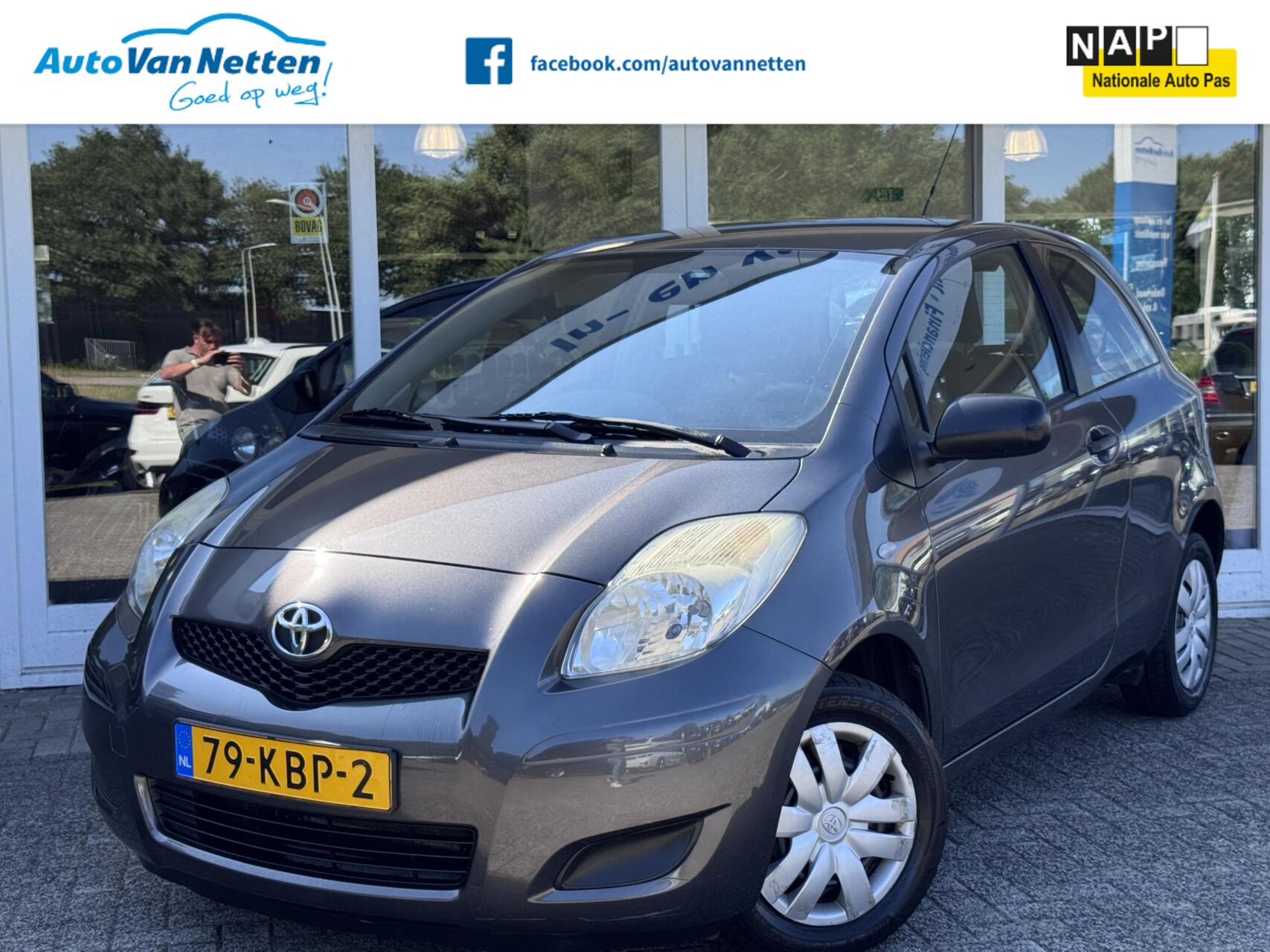 Toyota Toyota Yaris 1.0 VVTi 70pk,Cool,Airco,Trekhaak,Elek pakket,cpv, 2009 - voorkant