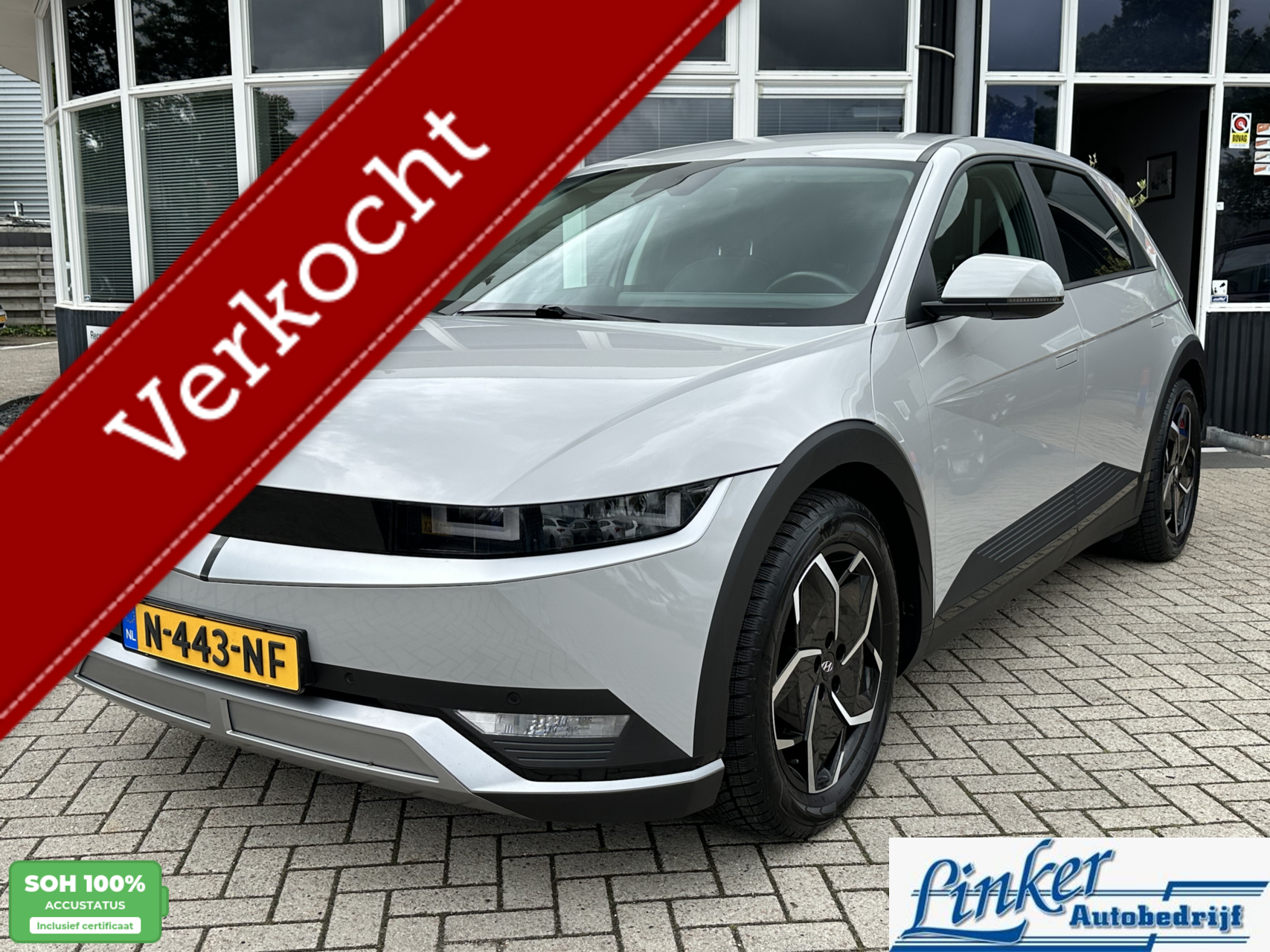 Hyundai Ioniq5 Connect+ 73kWh - NL-AUTO SOH 100% CAMERA LEDER 2021 - voorkant