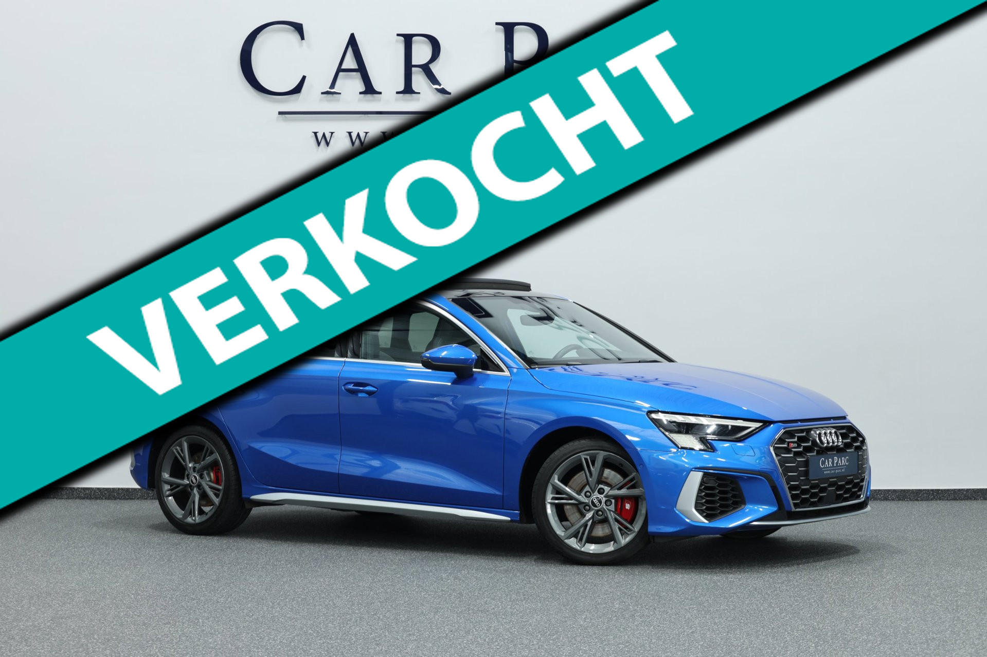 Audi S3 Sportback Sportback 2.0 TFSI quattro 310+PK LED/B&O/PANO/SFEER/ALCANTARA+S.VERWARMING+MASSAGE/18" LMV/CAM/LINE/ACC/12 MND GARANTIE! 2021 - voorkant