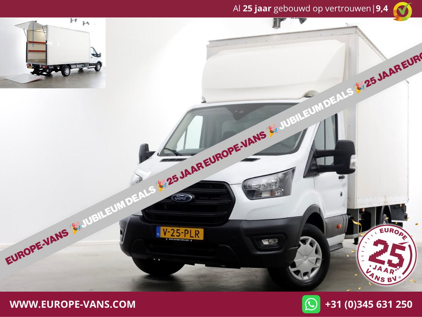 Ford Transit 350 2.0 TDCI 130pk Trend Bakwagen met laadklep 1.005kg laadvermogen 11-2023 2023 - voorkant