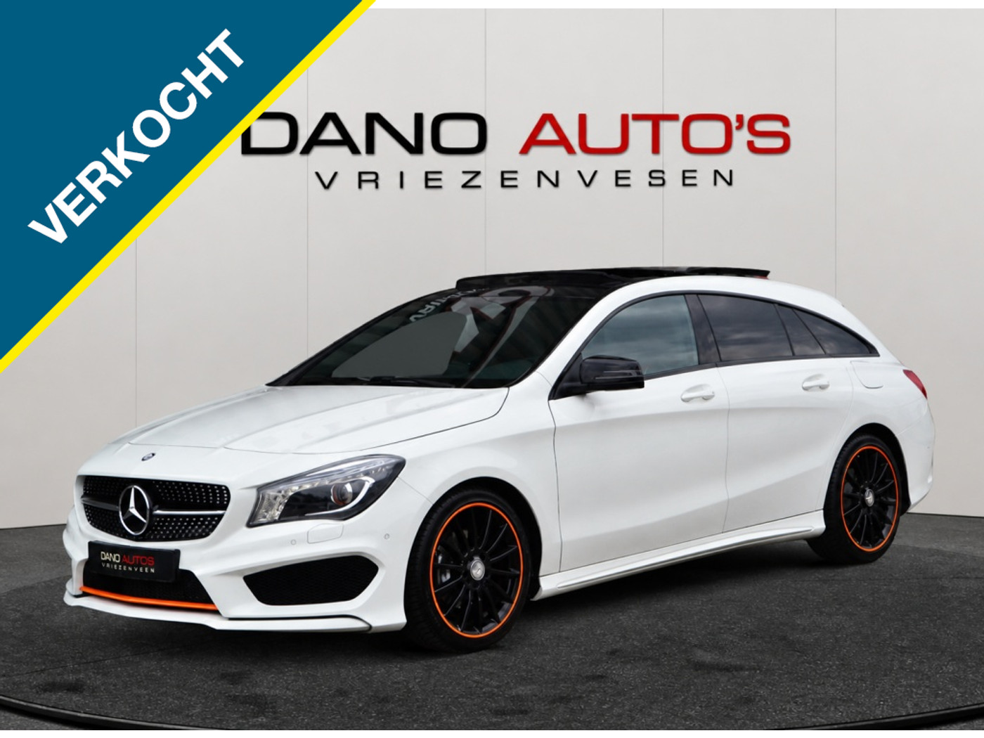 Mercedes-Benz Cla 200 200 Orange Art Edition AMG Pano/Camera/LED/Navi 2016 - voorkant