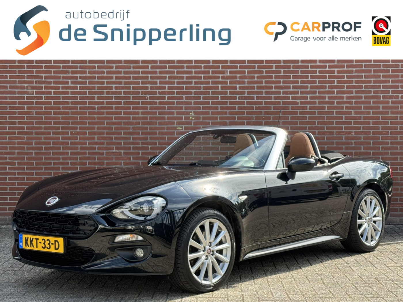 Fiat Fiat 124 Spider 1.4 M-AIR T LUSSO AUTOMAAT NAV CAMERA CRUISE LEER STOELVW DAB XENON LMV 2018 - voorkant