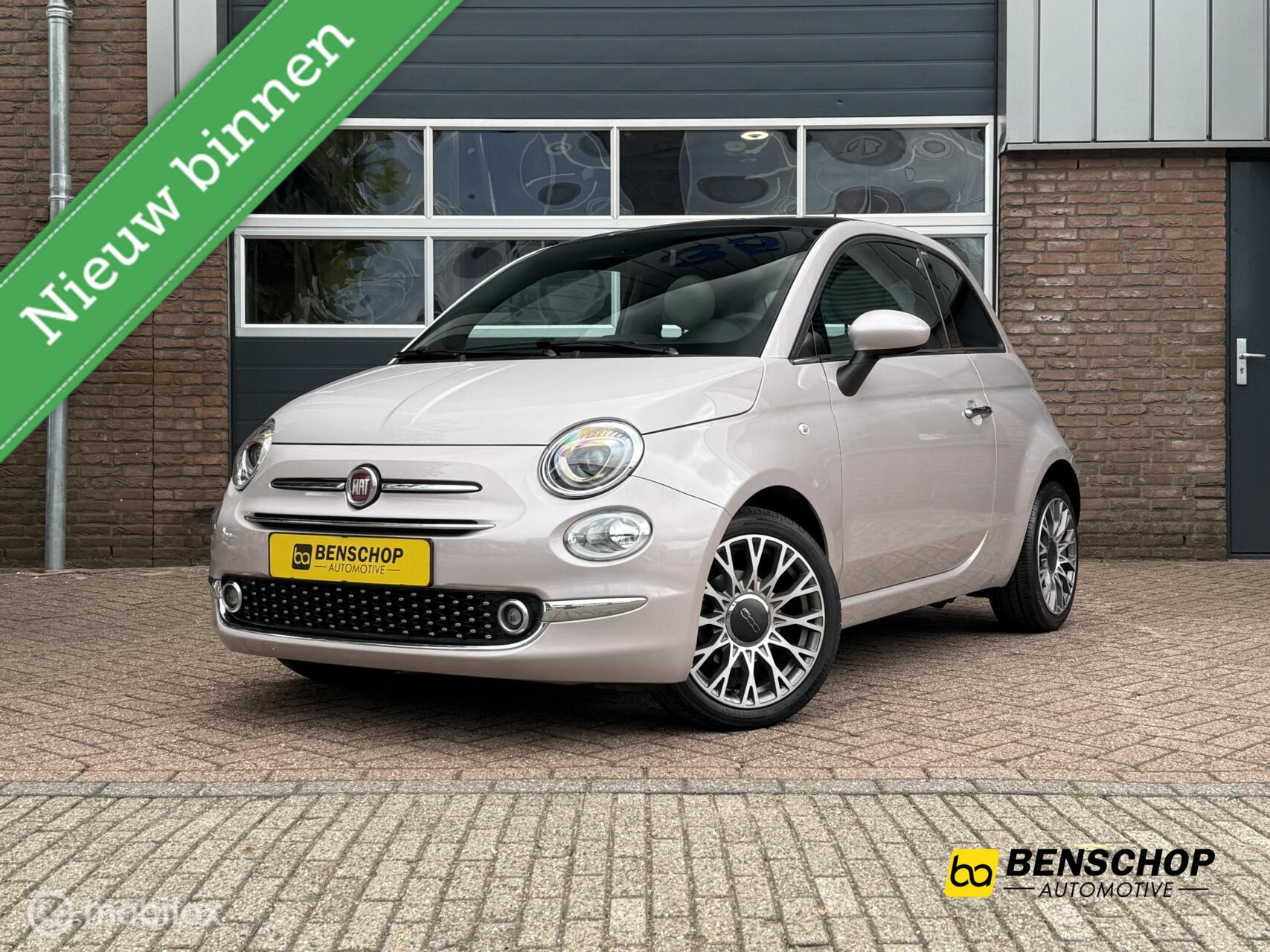 Fiat 500 1.0 Hybrid Star Panodak Navi Carplay PDC 16 inch Cruise Control 2020 - voorkant