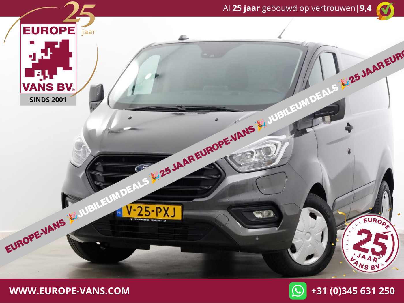 Ford Transit Custom 340 1.0 EcoBoost L1H1 Automaat PHEV Trend Plug-In Hybride/Benzine SOH 98%  03-2022 2022 - voorkant