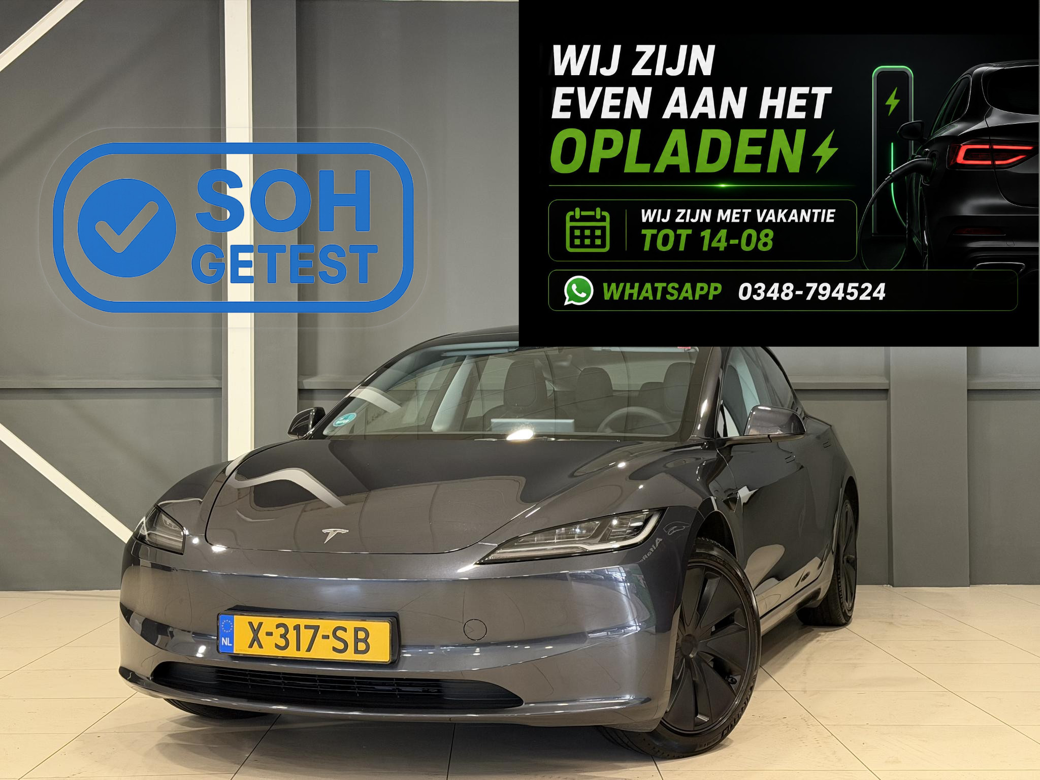 Tesla Model 3 Highland Standard Range RWD 60 kWh 2024 - voorkant