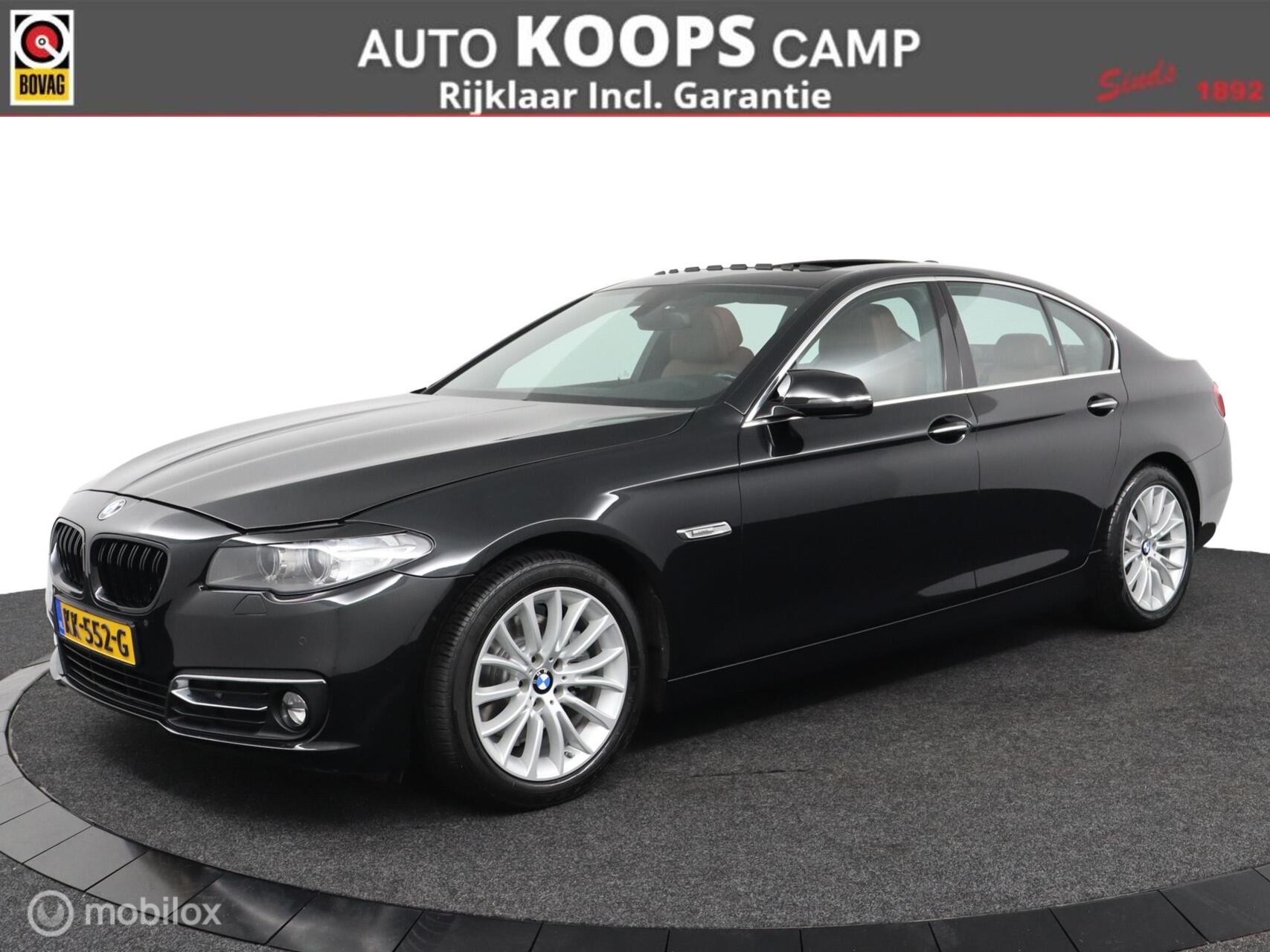 BMW 520i 520i Luxury Edition 184 PK | M-Sport | Pano-Dak  | elek. Stoelen | Stoelverwarming | Bruin leder | Stoelverwarming 2016 - voorkant