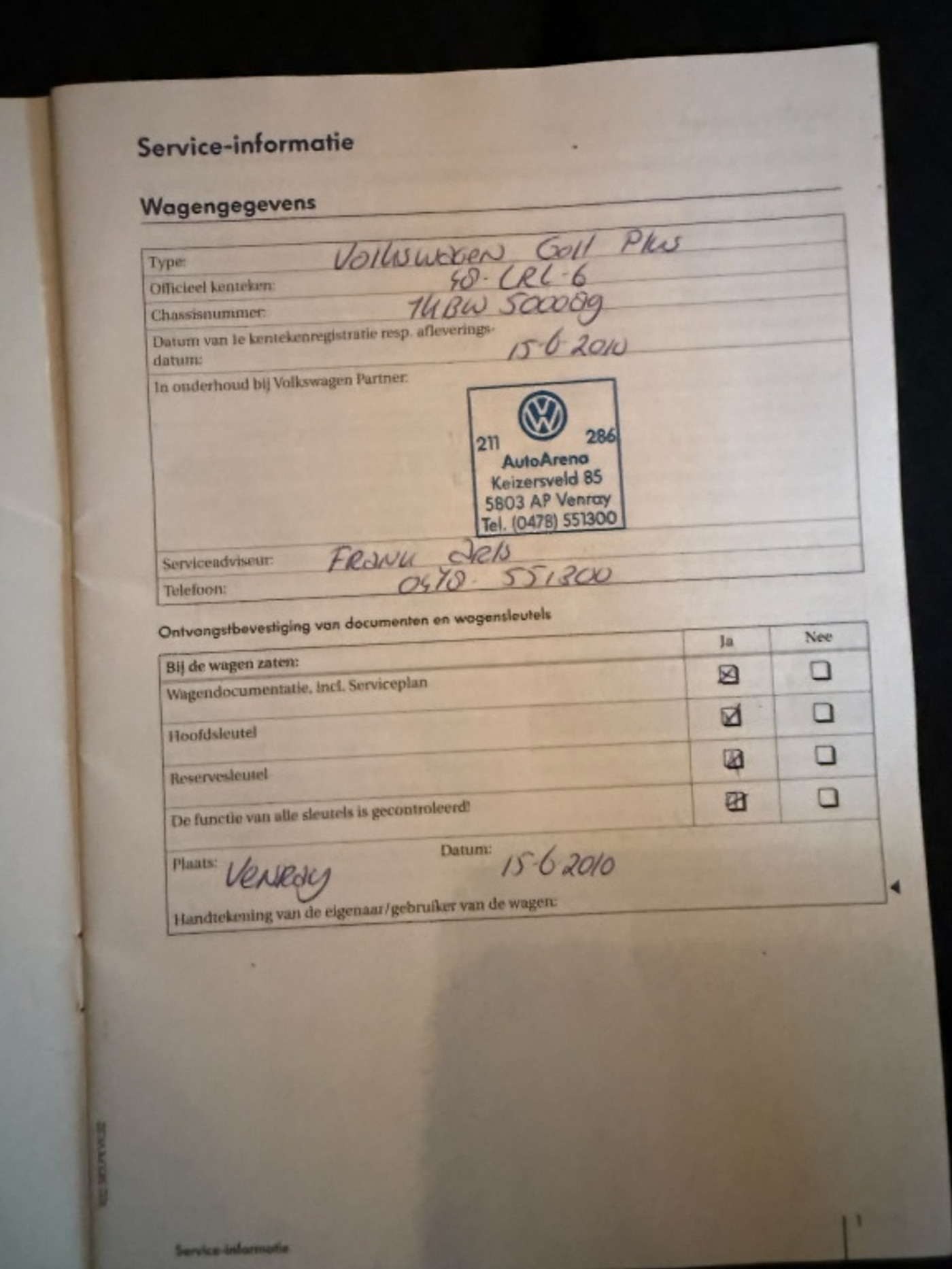 Foto van Volkswagen Golf Plus