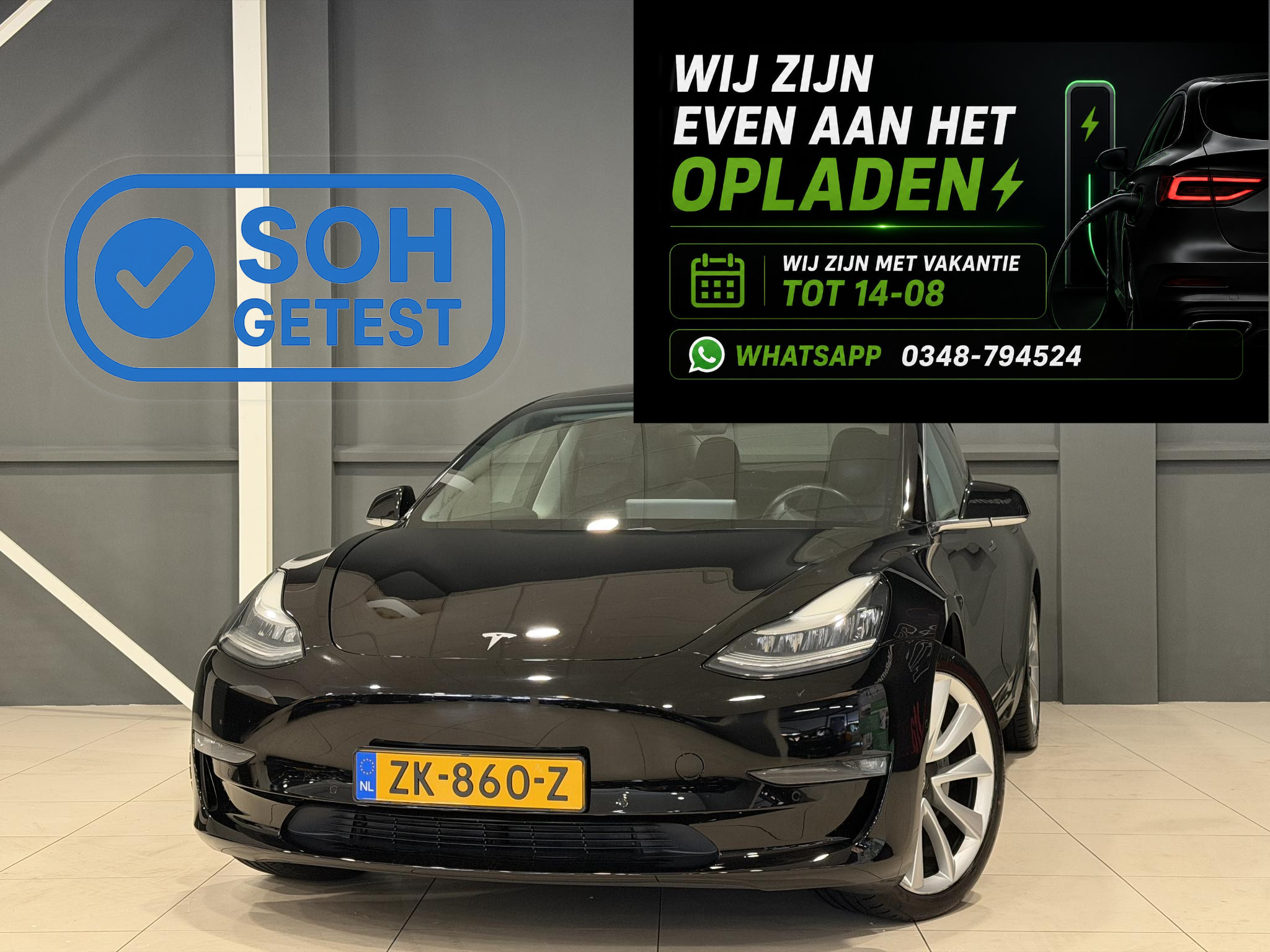 Tesla Model 3 Long Range AWD 75 kWh 2019 - voorkant