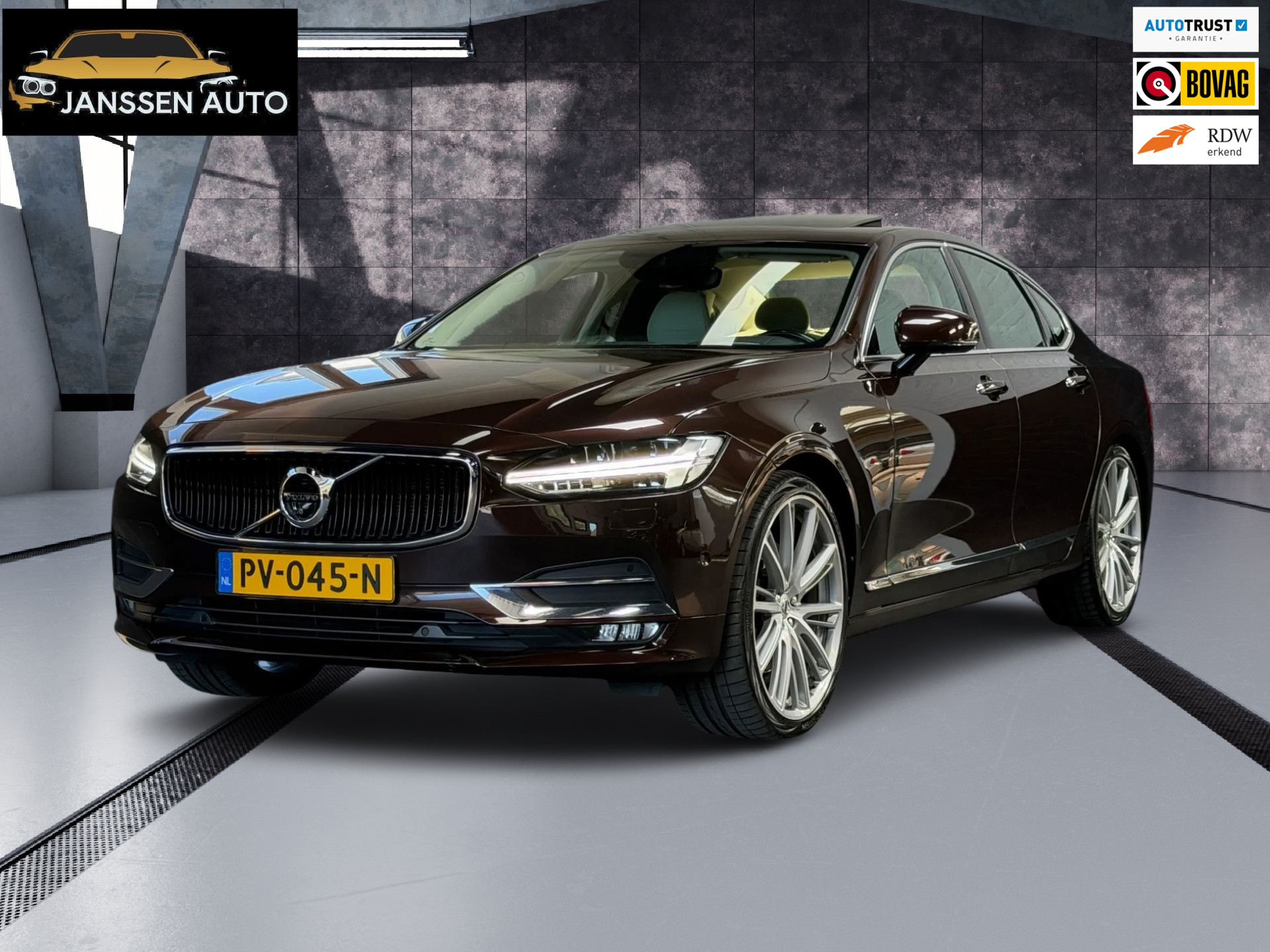 Volvo S90 2.0 D5 AWD Inscription | Full Option | Massage | HUD | 360 | B&W | Stoelkoeling | Luchtvering | 21 Inch | NAP | BTW 2017 - voorkant
