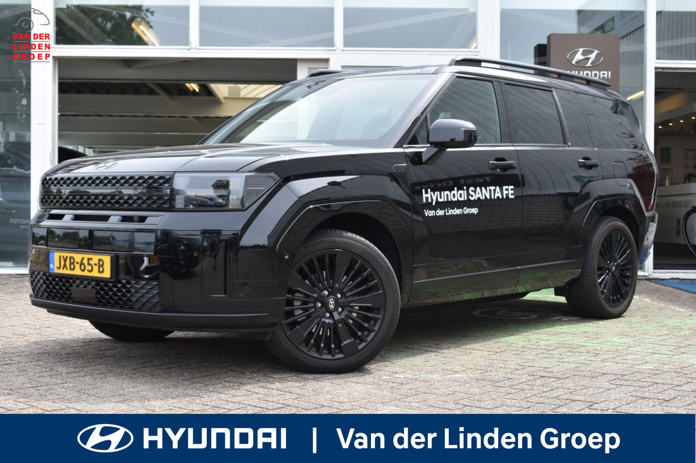 Hyundai Santa Fe 1.6 T-GDI PHEV Blackline DEMODEAL 360cam/Leder/20"/Hud/Pdc/Led/Carplay/"Rijklaar! 2026 - voorkant
