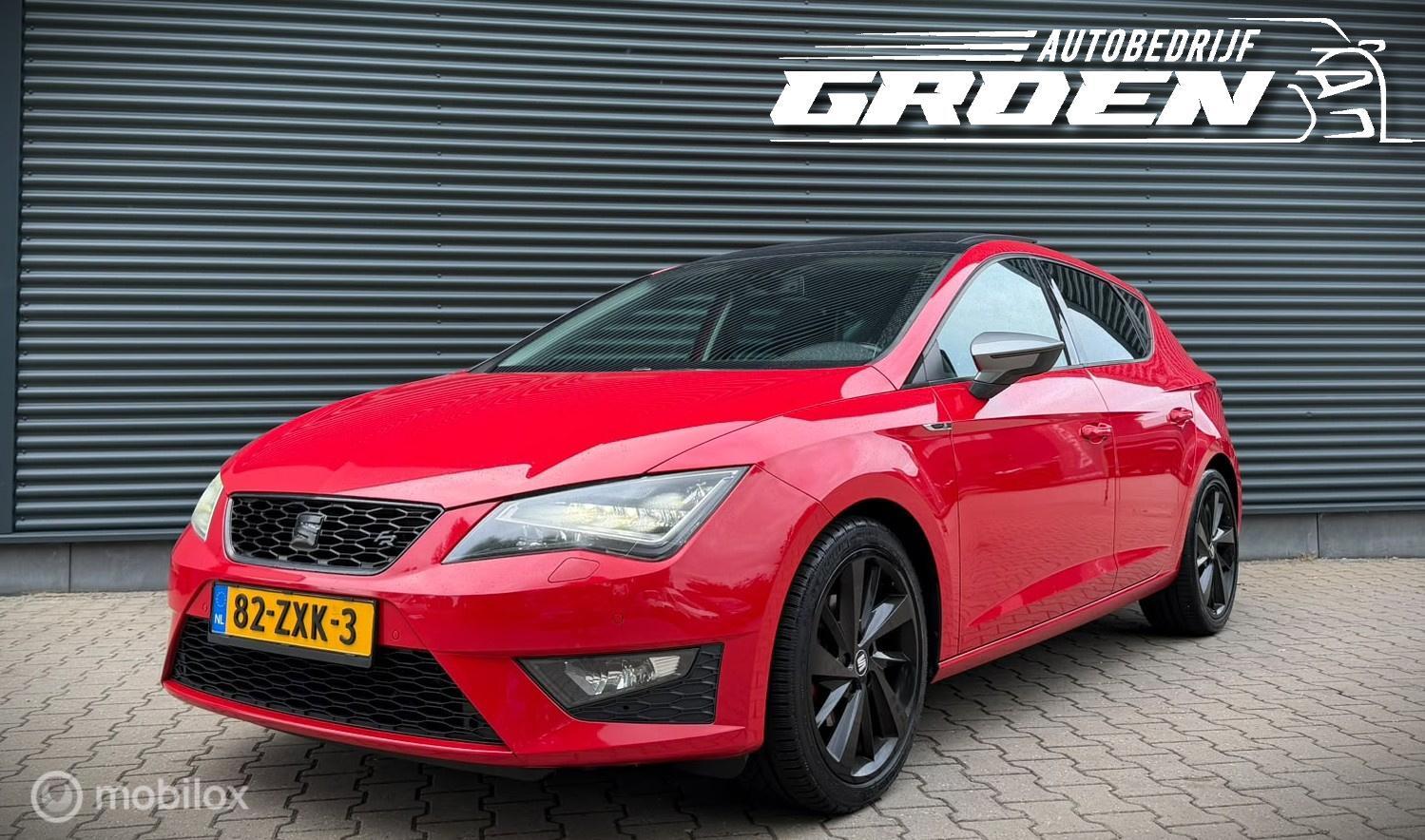 Seat Leon 1.4 TSI FR LED|PANO|PDC|HALFLEER|NAVI 2013 - voorkant