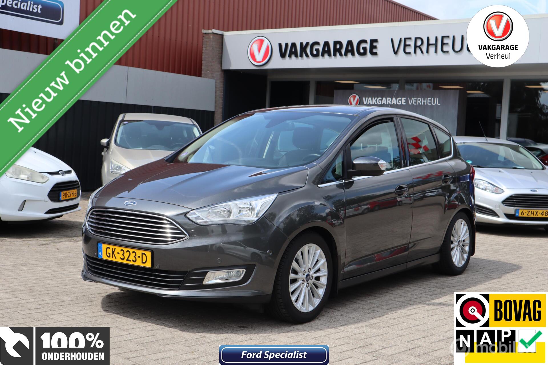 Ford C-max 1.0 Titanium|125Pk|Trekhaak|Navi|Boekjes|Nap 2015 - voorkant