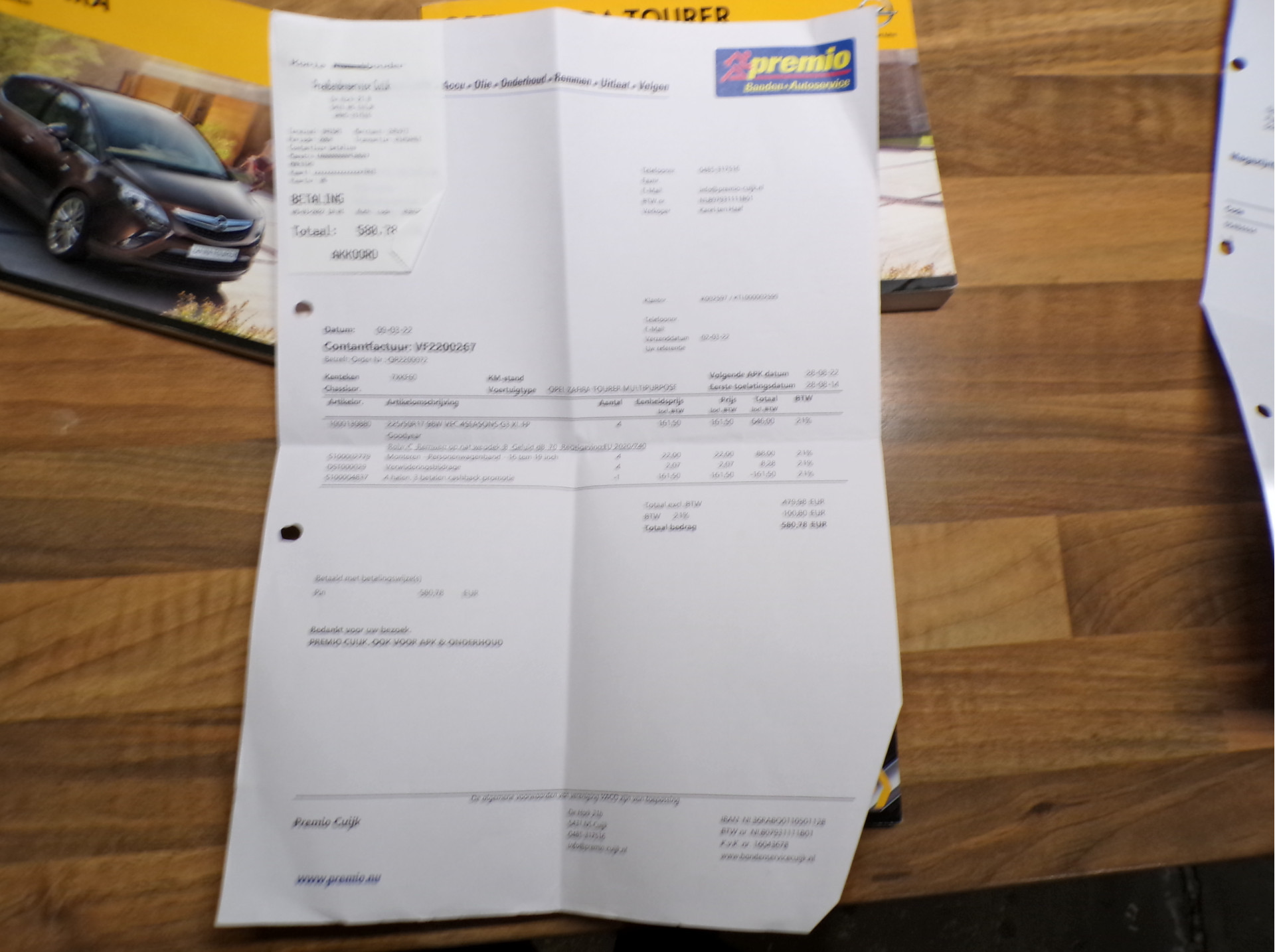 Foto van Opel Zafira Tourer