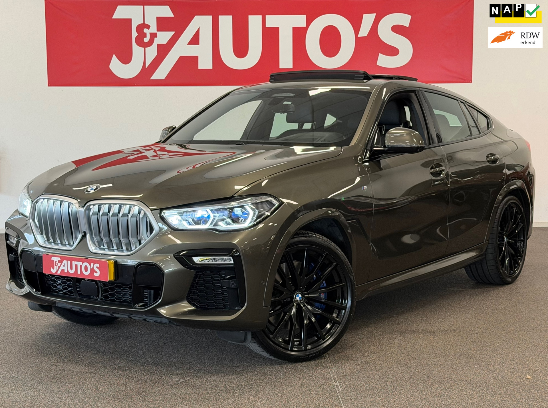 BMW X6 Xdrive40i XDrive40i M-PAKKET|NAVI/CAMERA|PANORAMA|LEER|CRUISE 2020 - voorkant