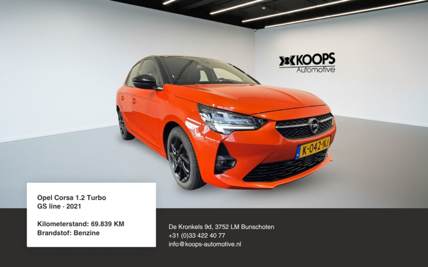 Opel Corsa 1.2 GS Line 2021 - voorkant