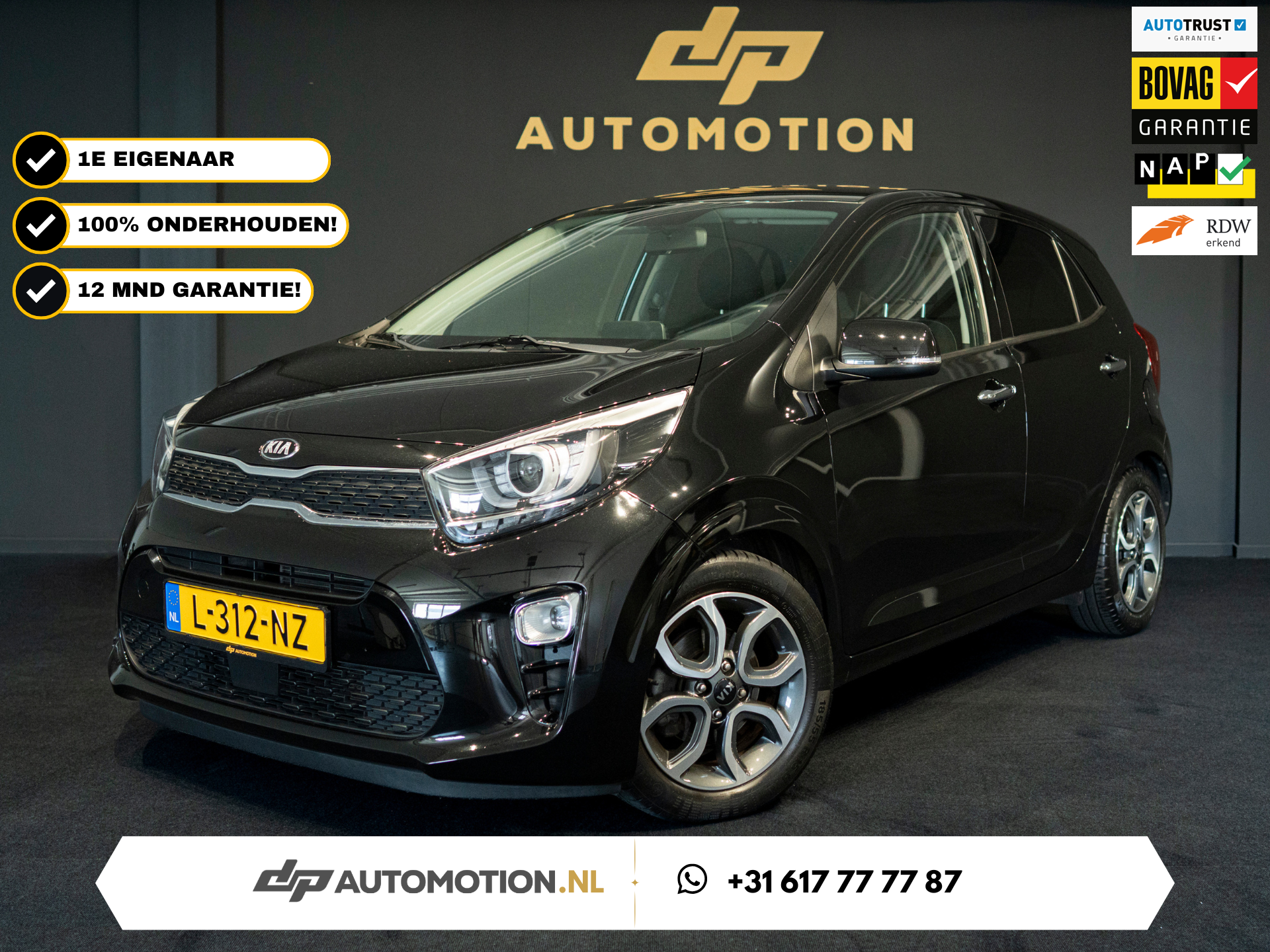 Kia Picanto 1.0 DPi DynamicPlusLine/Keyless/Cam/Nav/Cruise/1e Eig/Dealeronderhouden 2021 - voorkant