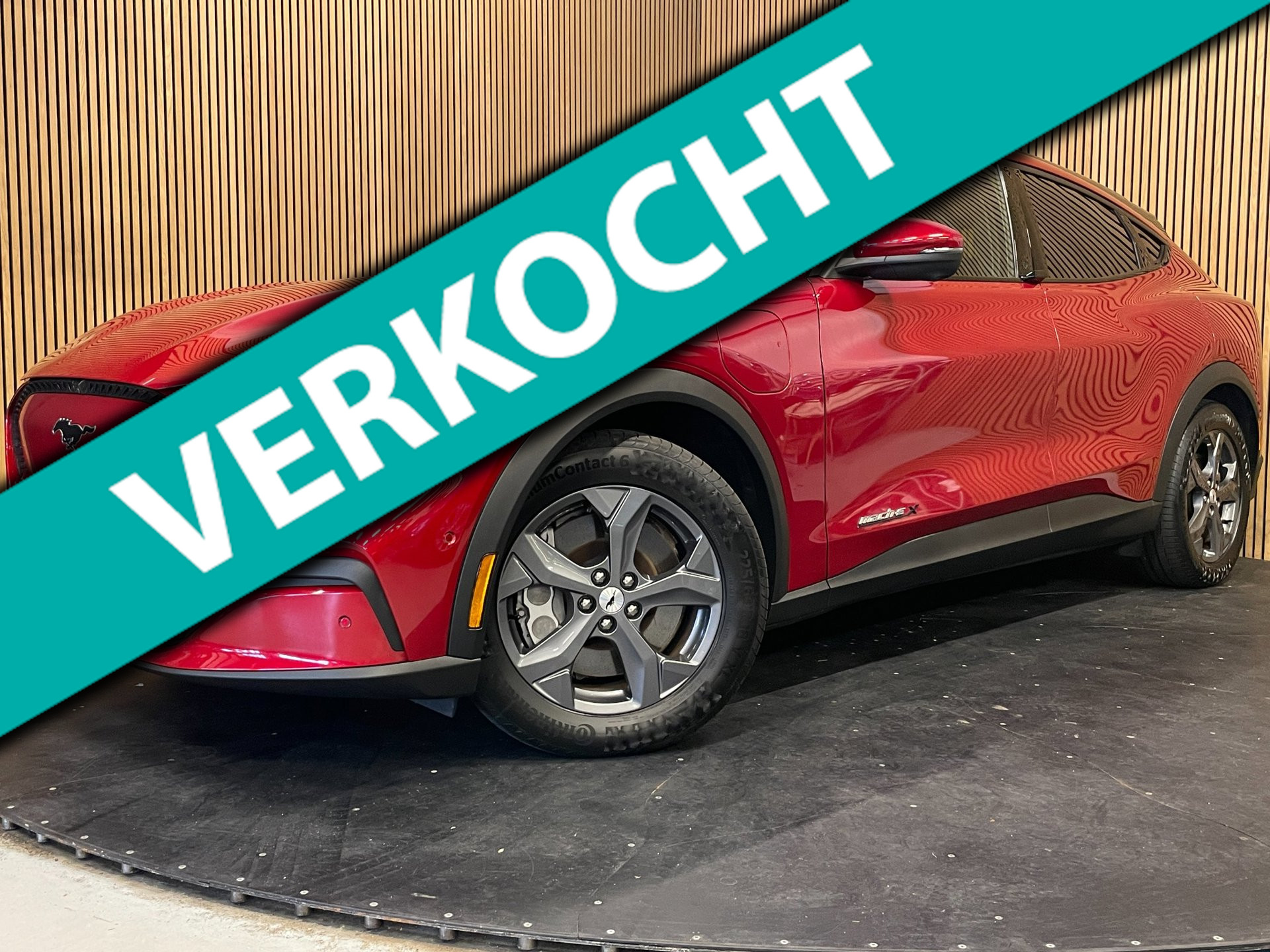 Ford Mustang Mach-e Extended RWD 98 kWh|92% SOH|VOLLEDER|B&O|ACC|360+V+A-CAMERA|CARPLAY|STOEL+STUURVERW|NL-AUTO|1e EIG.|INCL. BTW| 2021 - voorkant